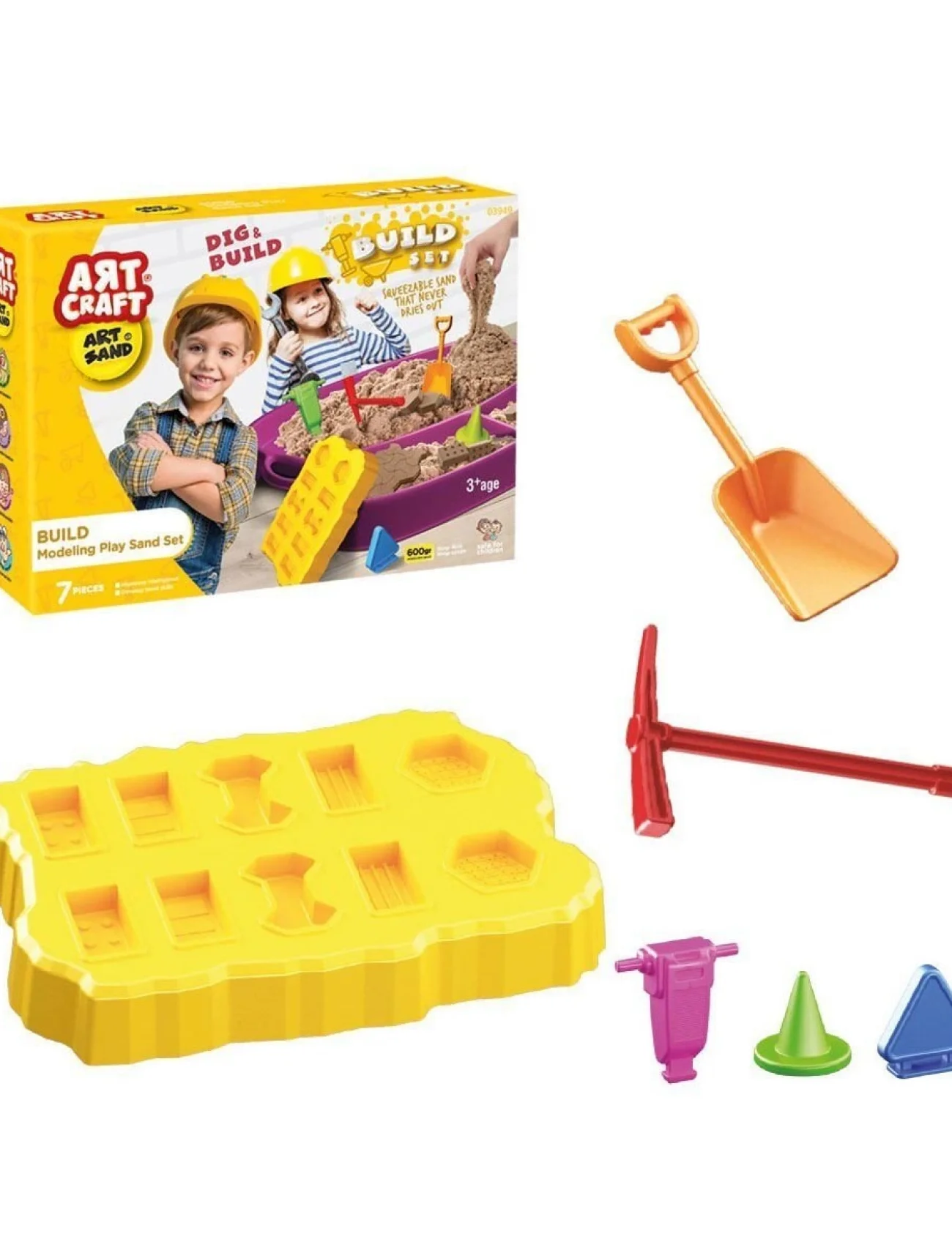 03949 Artsand İnşaat Kum Seti 600 gr -Fentoys