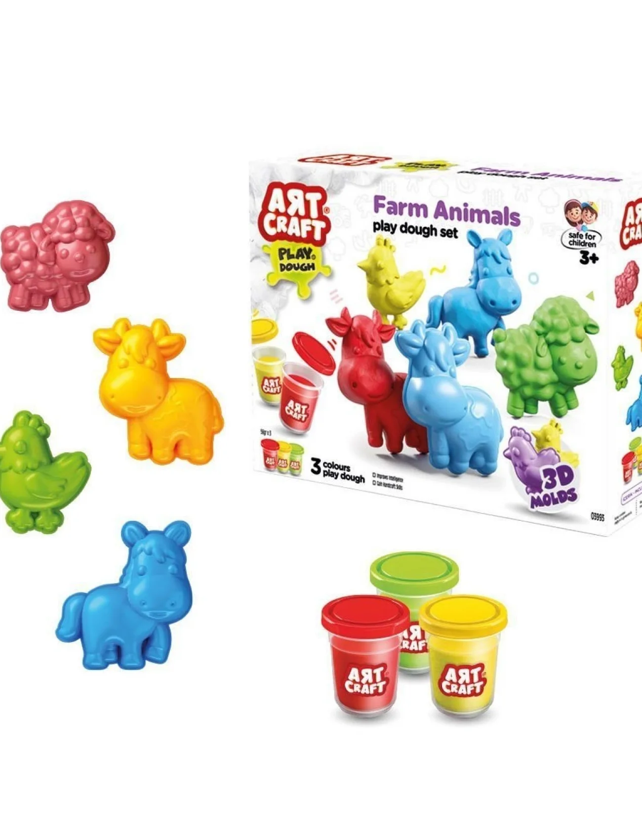 03993 Art Craft Çiftlik Hayvanları Hamur Set 168 Gr -Fentoys