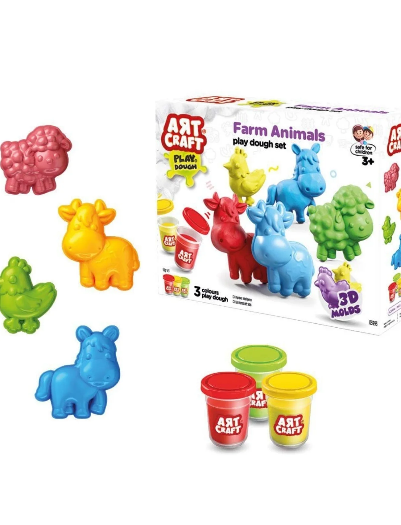 03993 Art Craft Çiftlik Hayvanları Hamur Set 168 Gr -Fentoys