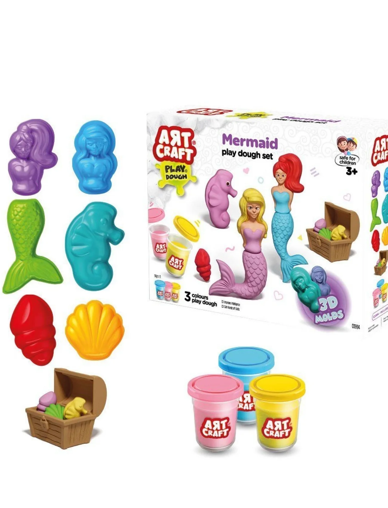 03994 Art Craft Deniz Kızı Hamur Set 168 Gr -Fentoys