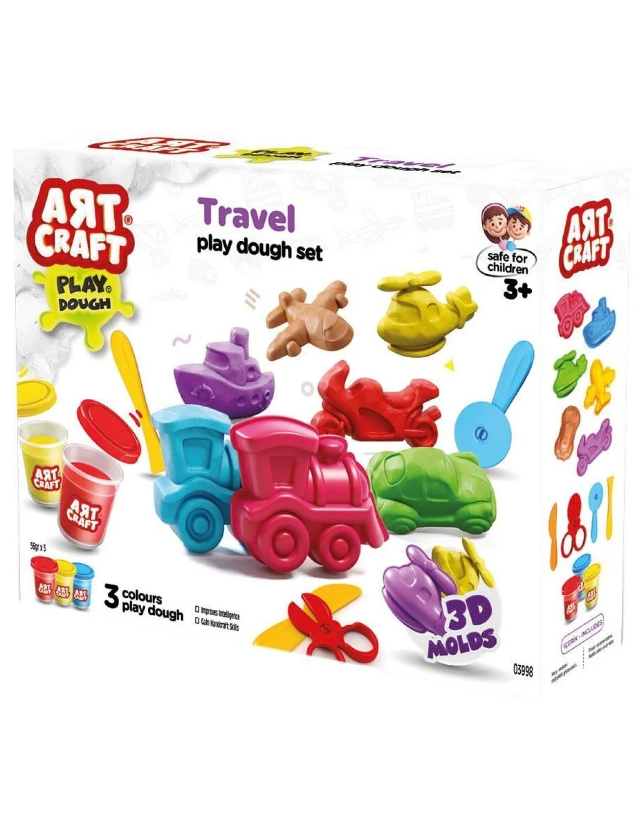 03998 Art Craft Seyahat Araçları Hamur Set 168 Gr -Fentoys