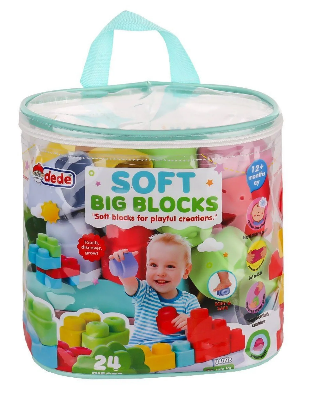 04008 Yumuşak Big Bloklar Çanta 24 Parça -Fentoys