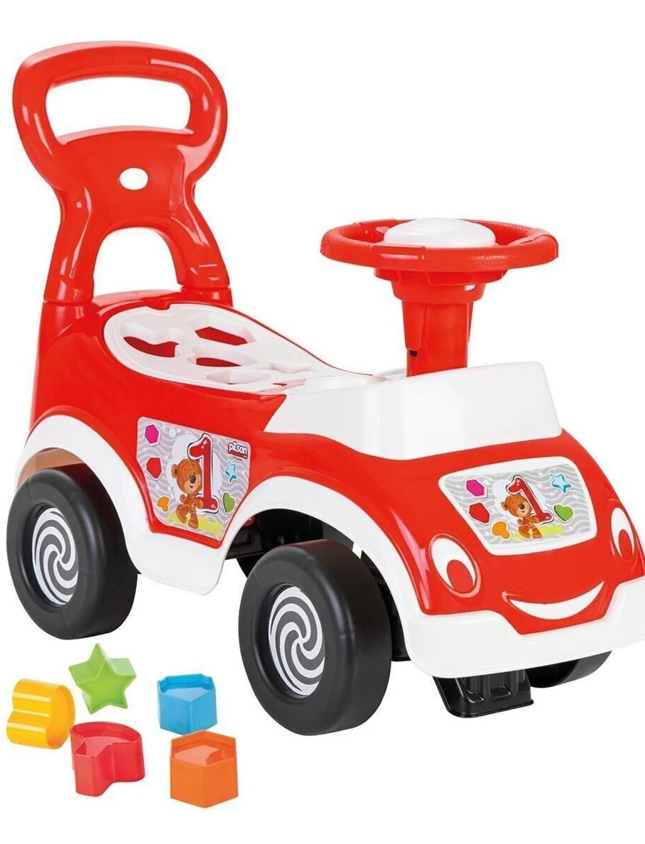 07 828 Smart Baby Ride On Bultaklı İlk Arabam  - Kırmızı