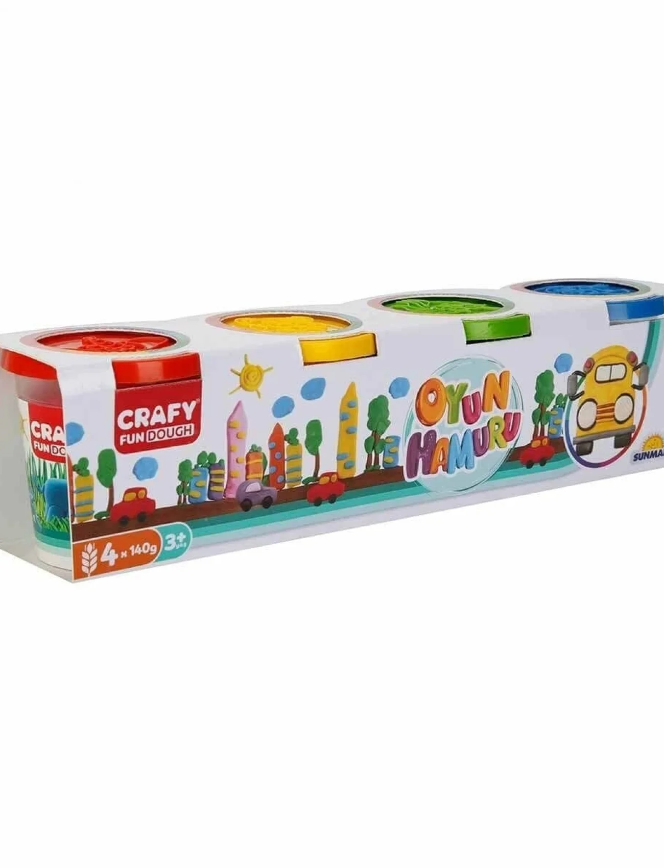0915 Crafy 4lü Oyun Hamuru 560 gr.