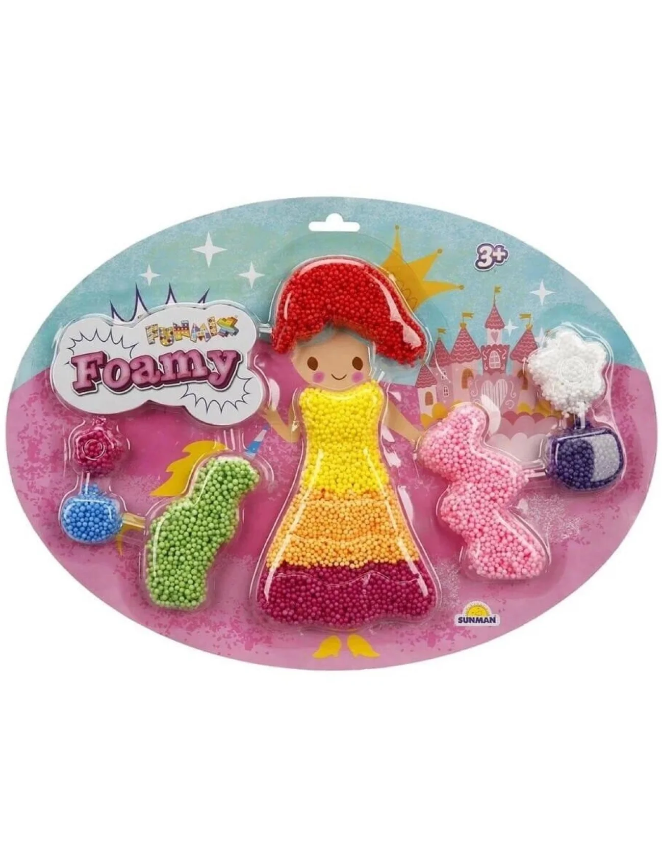 1003565 Funmix Foamy Renkli Dünyalar Slime -Sunman