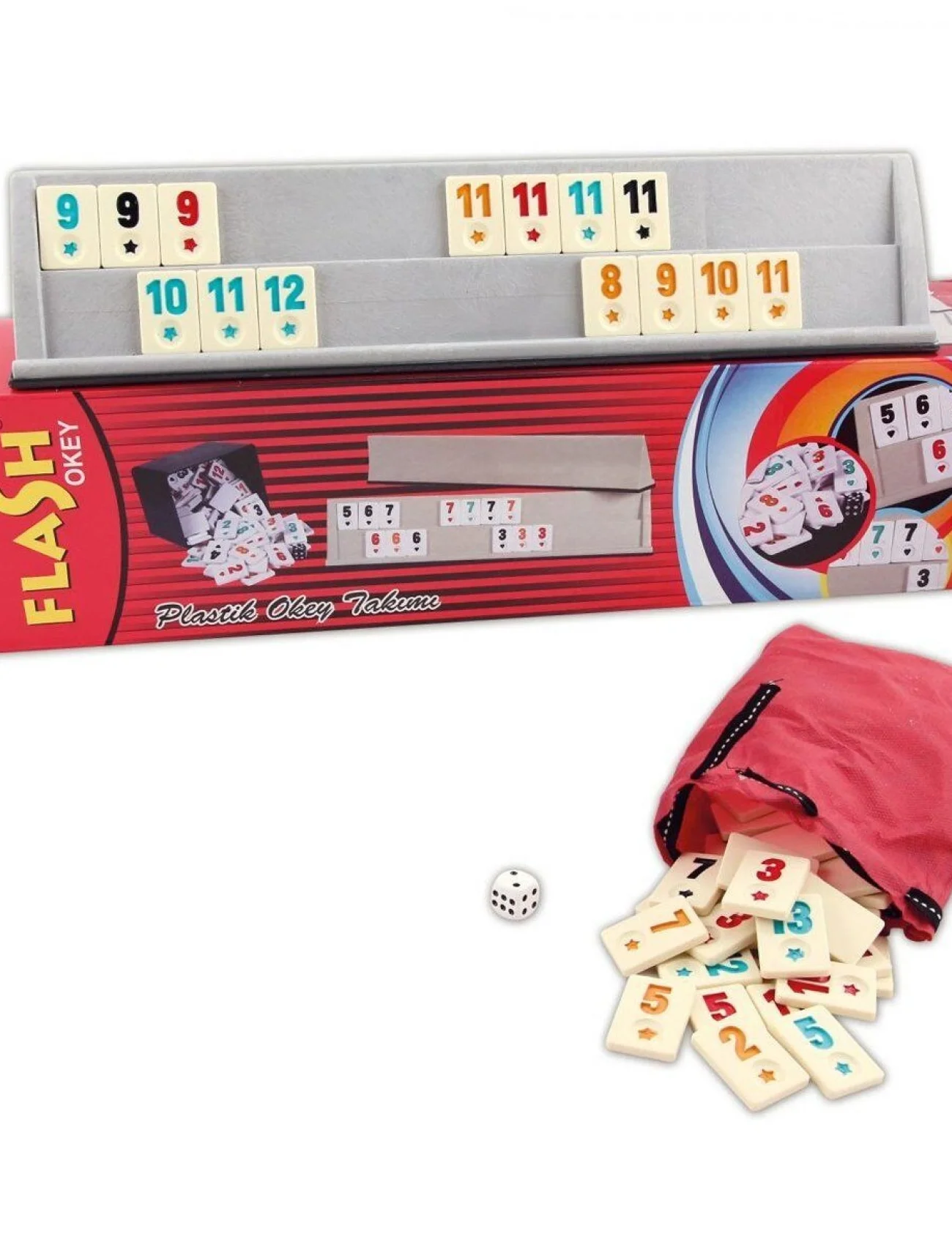 1010129 Flash Plastik Okey Takımı ,Star okey