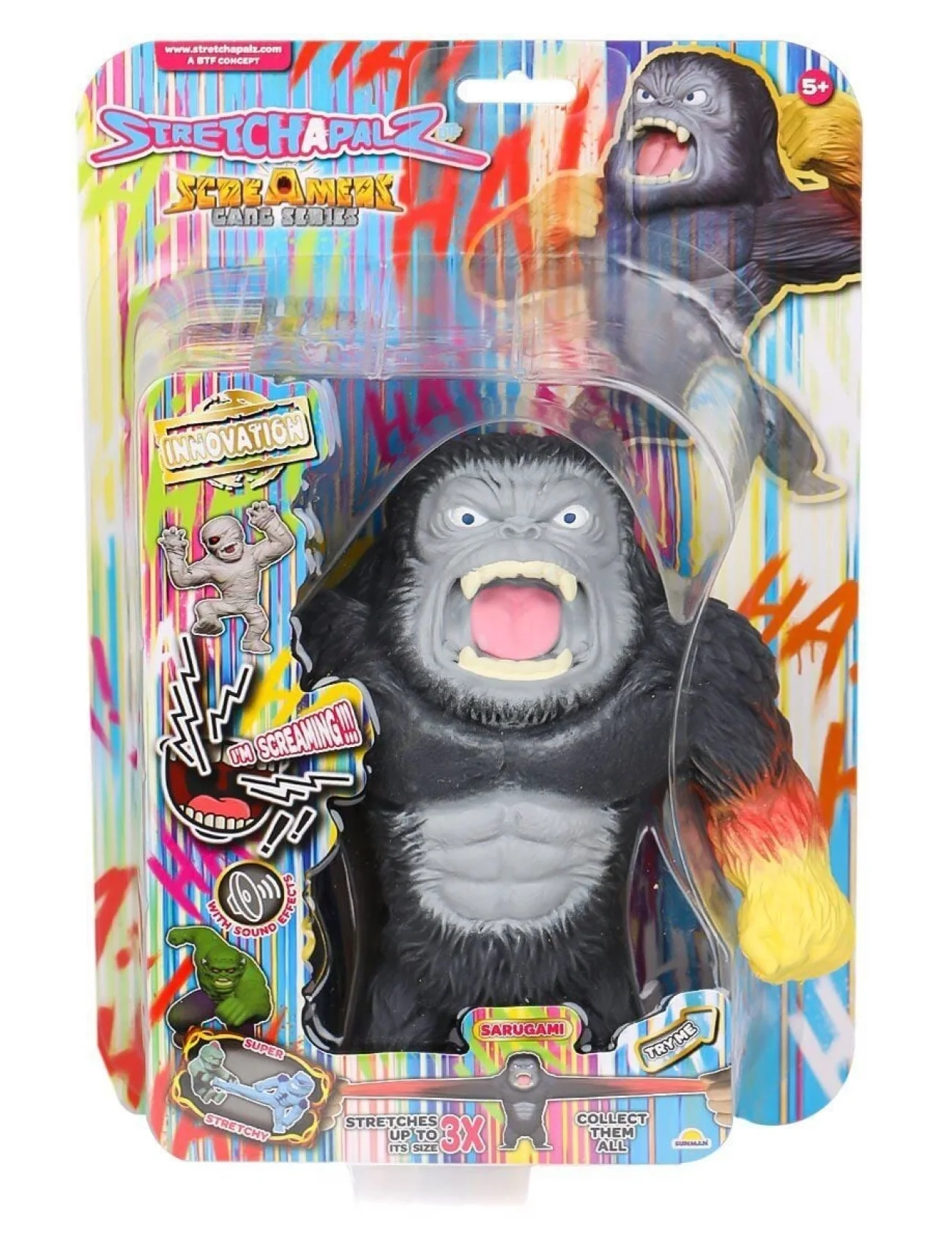 1012358 Sesli Stretchapalz Screamers Gang Seri 16 cm -Sunman