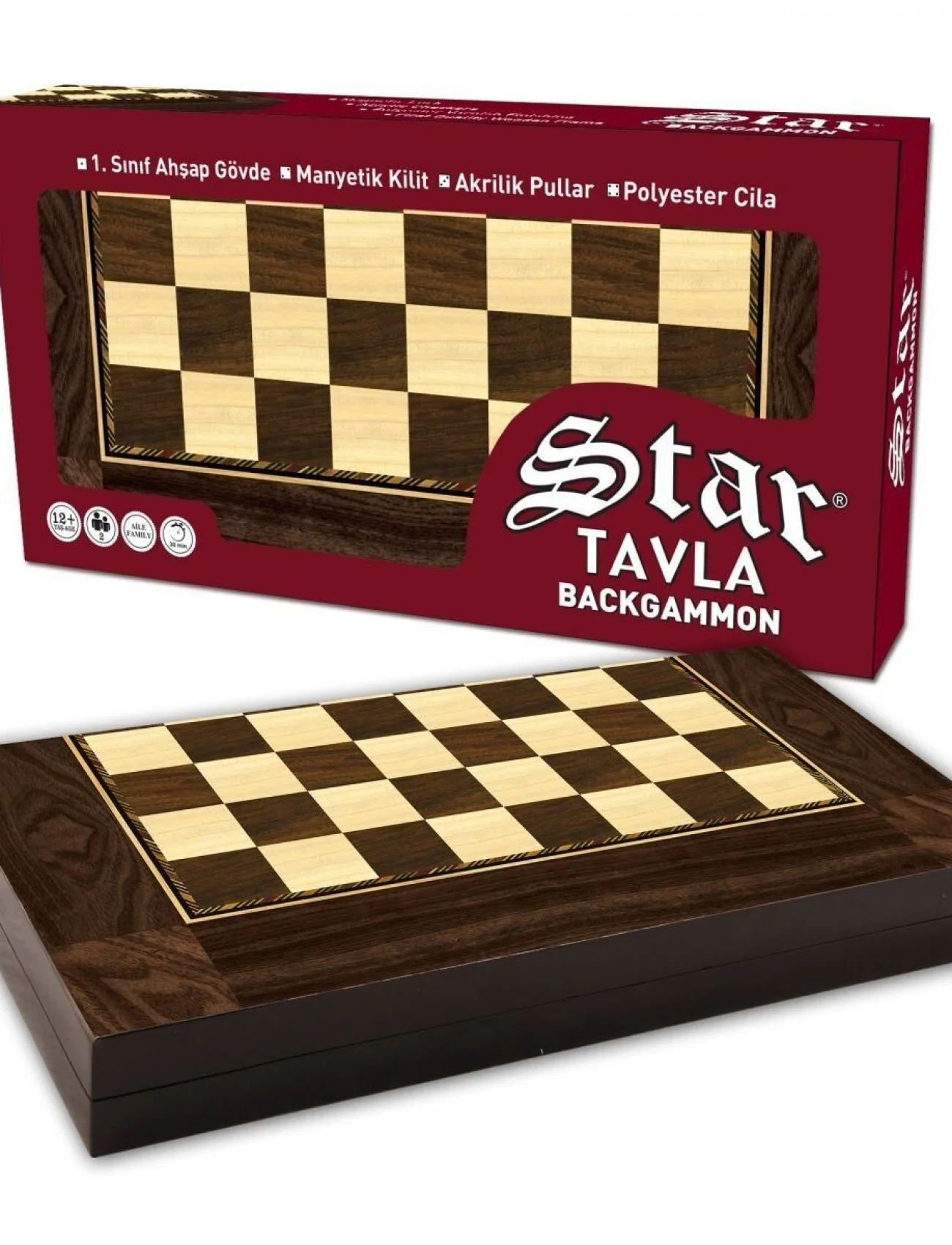 1020180 Star Polyester Ceviz Tavla (Büyük)