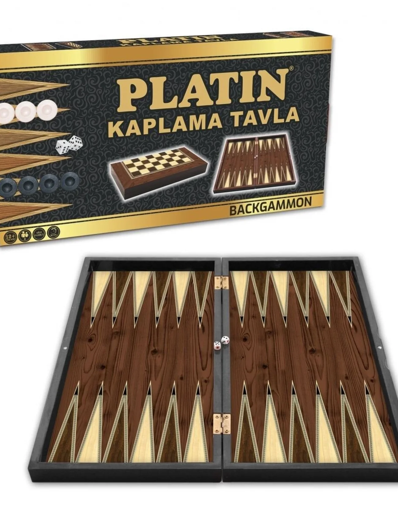 1020371 Platin Tavla (Büyük) ,Star okey