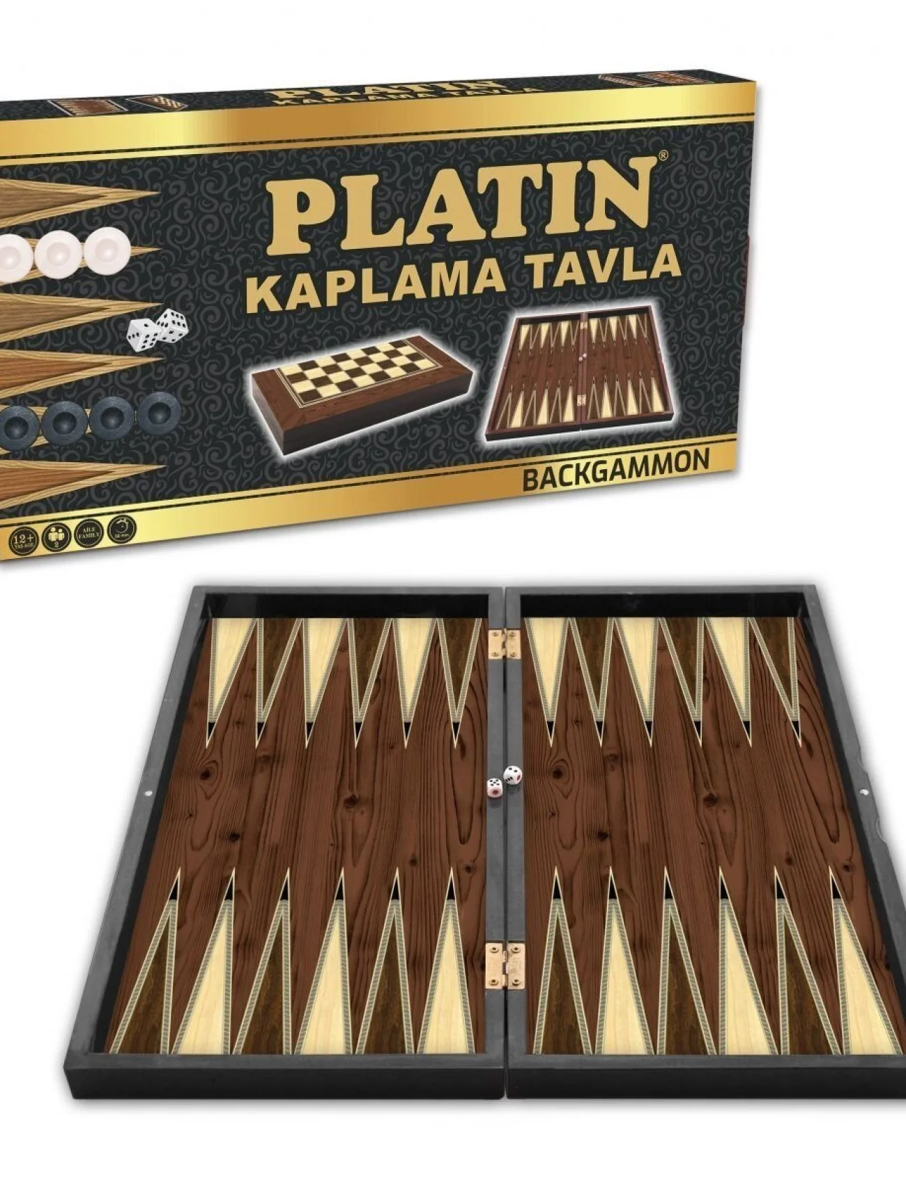 1020371 Platin Tavla (Büyük) ,Star okey