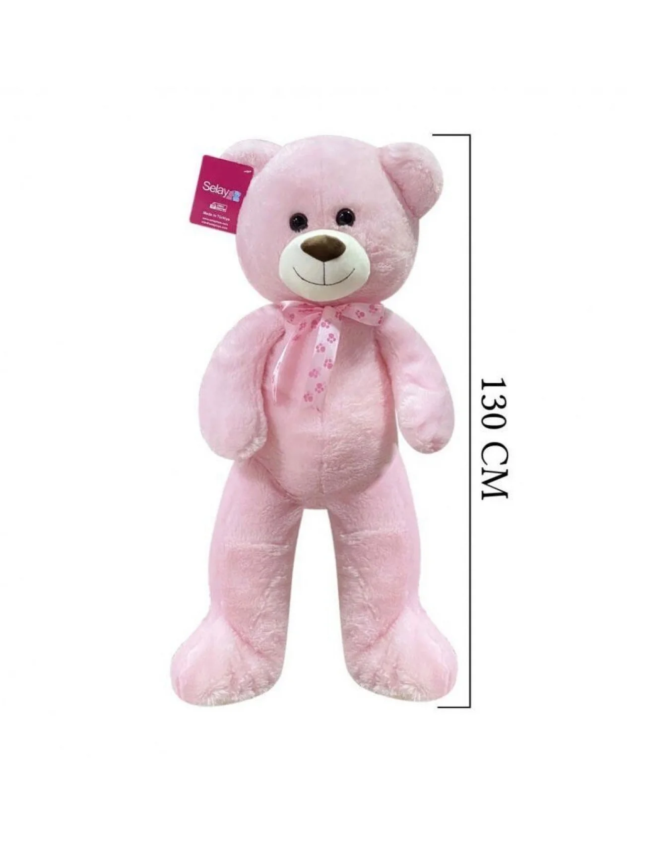 1193P Puffy Salaş Ayı 130 Cm Pembe -Selay Oyuncak