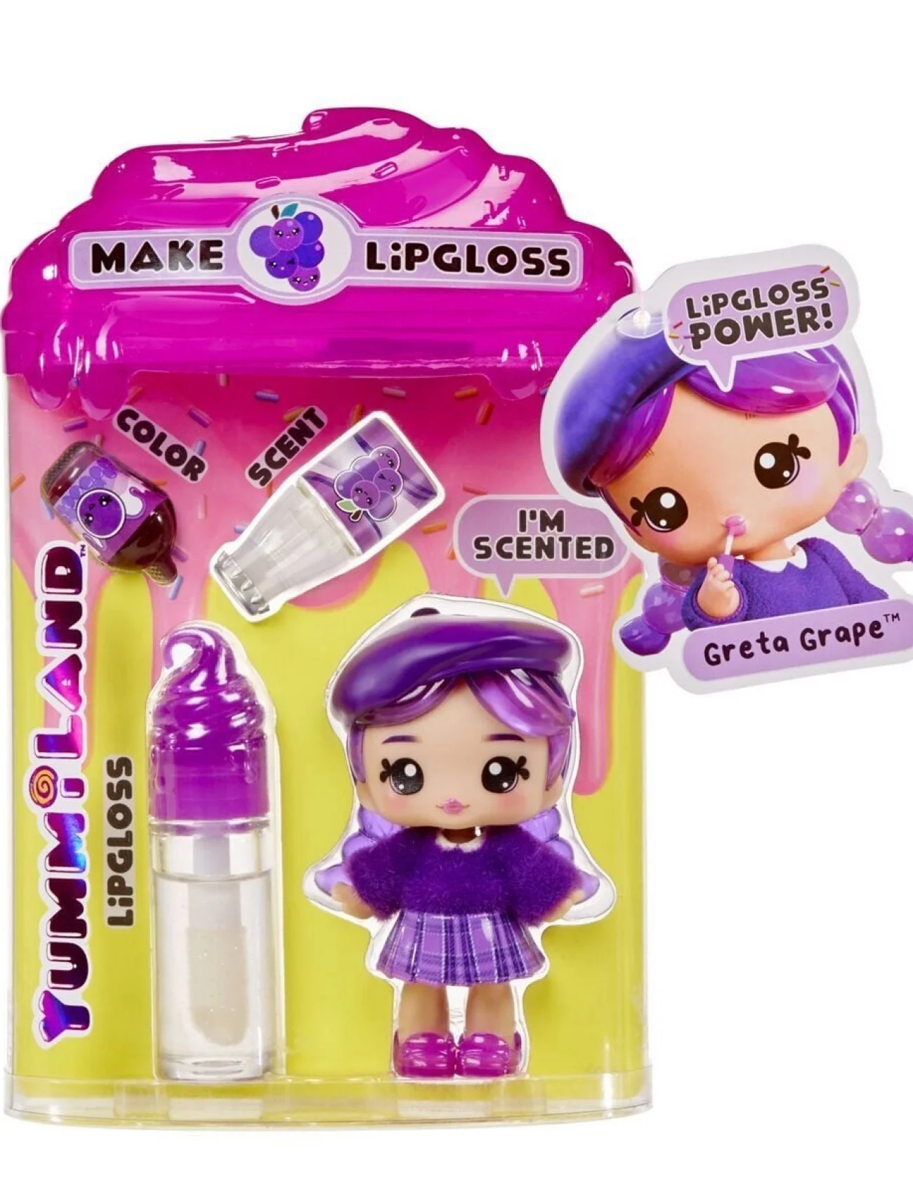 120773 Yummiland Greta Grape Bebeği ve Dudak Parlatıcısı