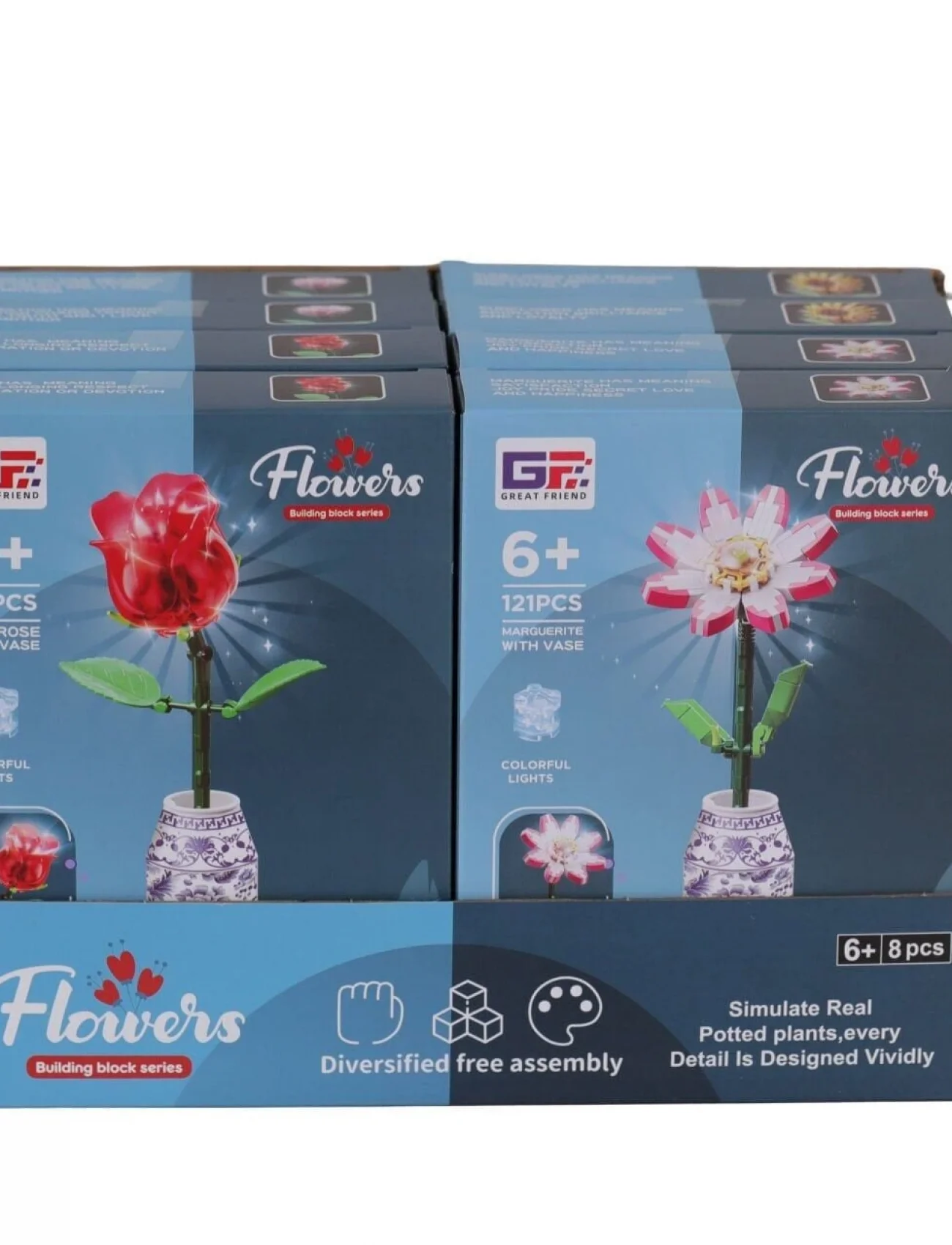 123-992-996 KUT 8Lİ ILIKLI ÇİÇEK BLOKLAR(Belirtilen fiyat, tekli satış için adet fiyatıdır.)