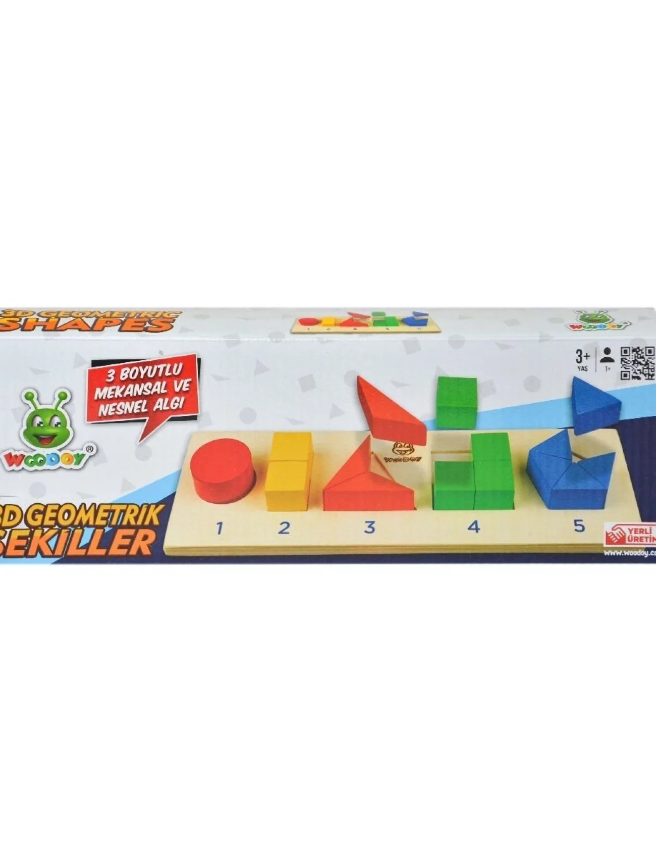 125 Woodoy 3D Yapboz Geometrik Şekiller Bultak