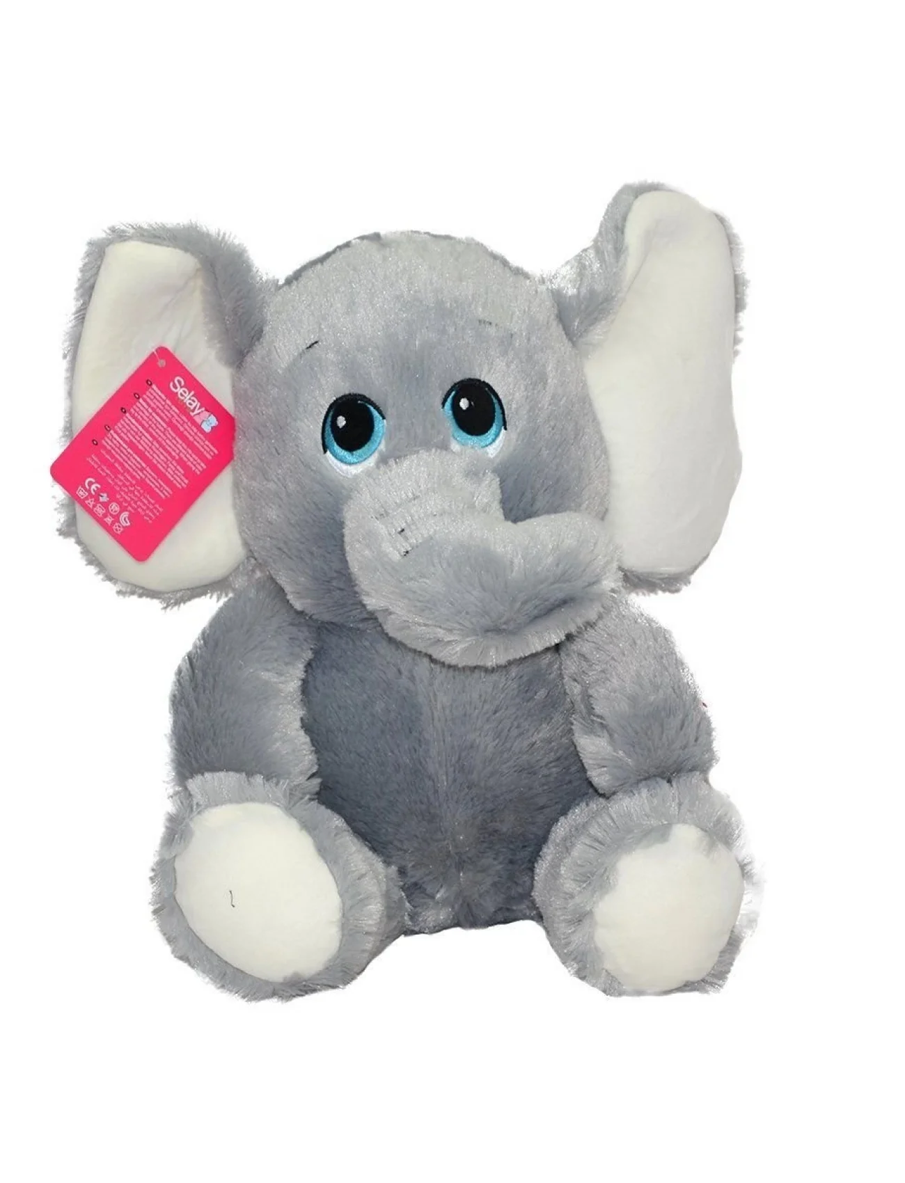 1257G Selay, Oturan Fil Gri 30 cm