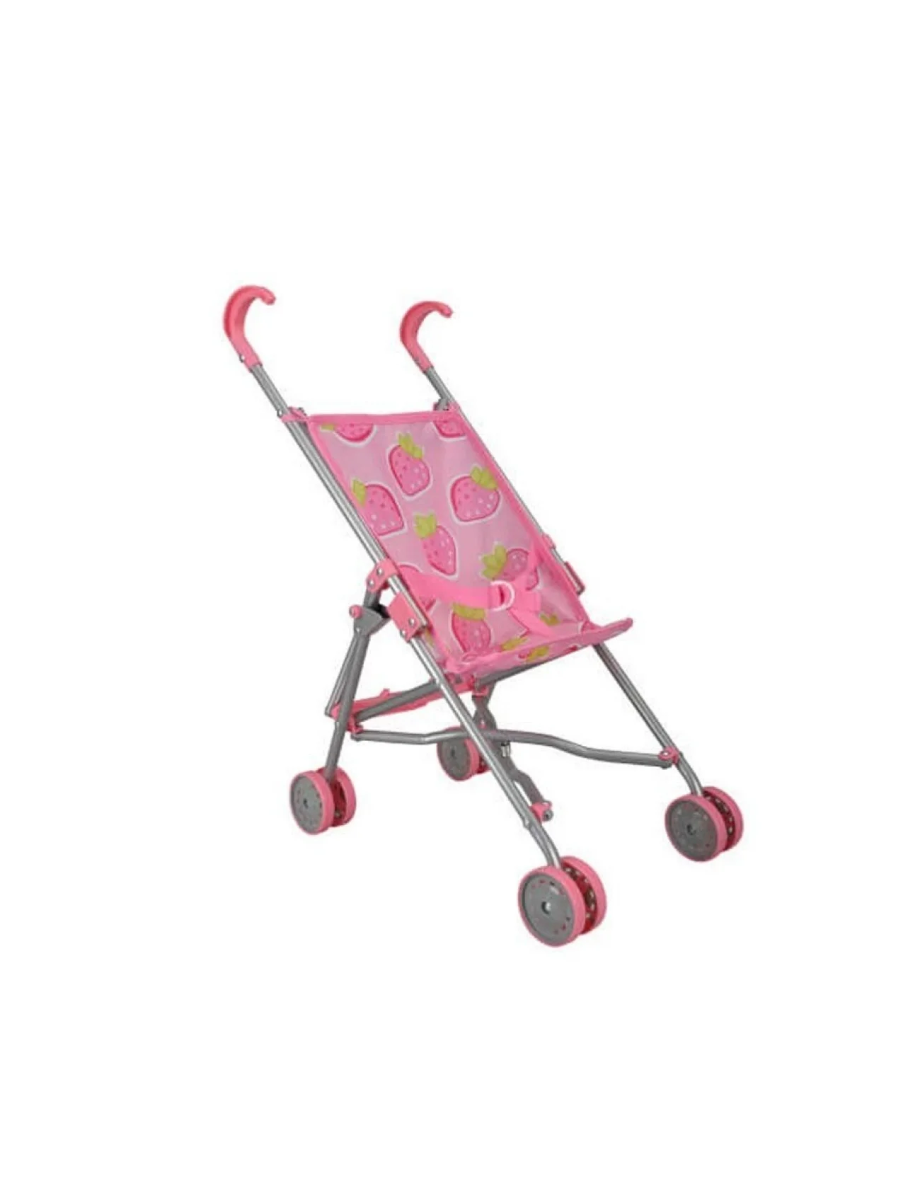 13001 Katlanır Metal Baston Oyuncak Puset Çilek Desenli