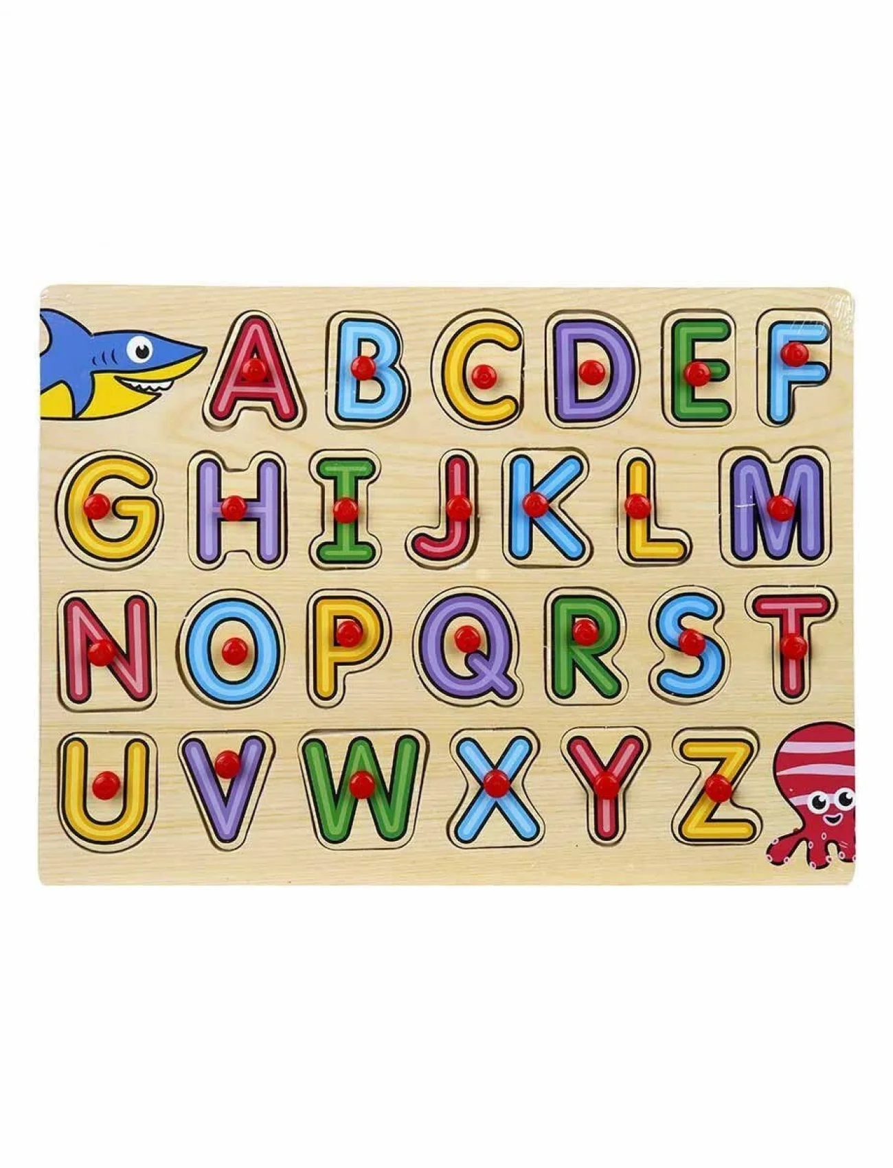 130443 Ahşap Raptiyeli Bultak Alfabe