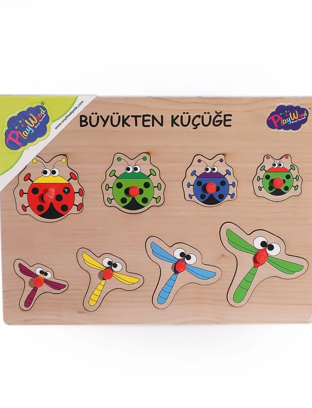 131-132 ONY Ahşap Tutmalı Puzzle Büyükten Küçüğe -Onyıl