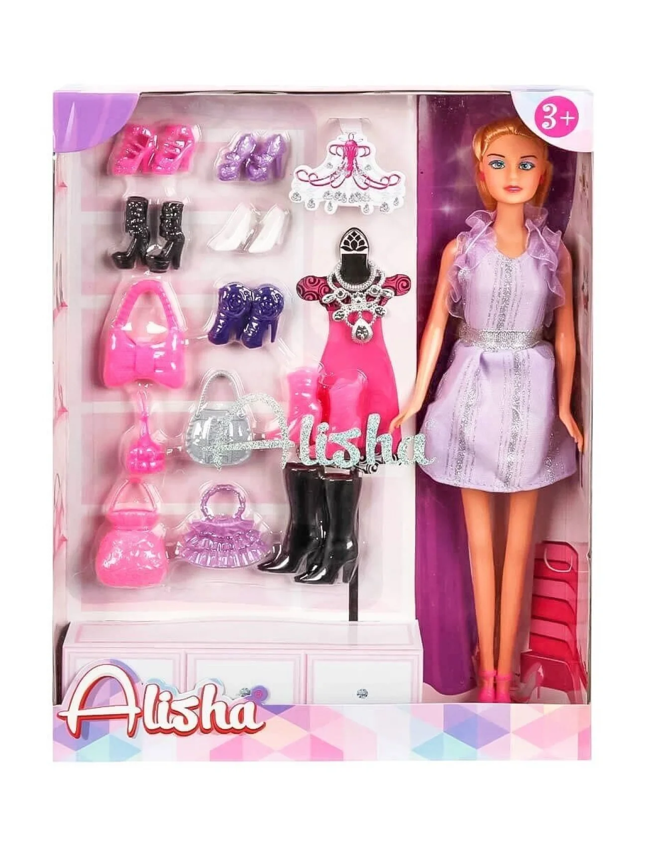 1429 SUN-RST-SIS- Alisha Yedek Ayakkabı ve Çantalı Bebek Oyun Seti - Sunman