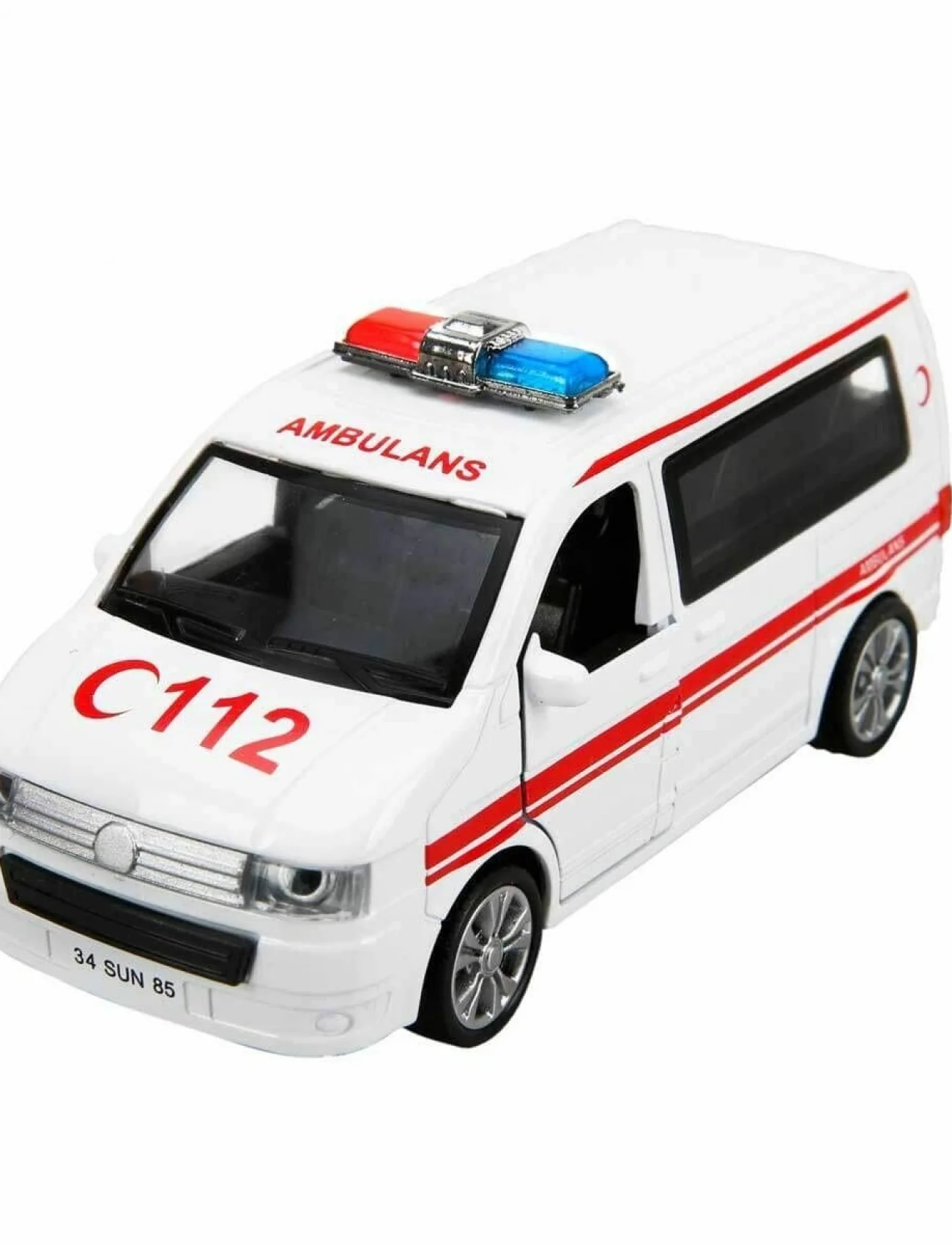 1606 1:32 Sesli ve Işıklı Şehir Kurtarma Araçları 13 cm -Sunman