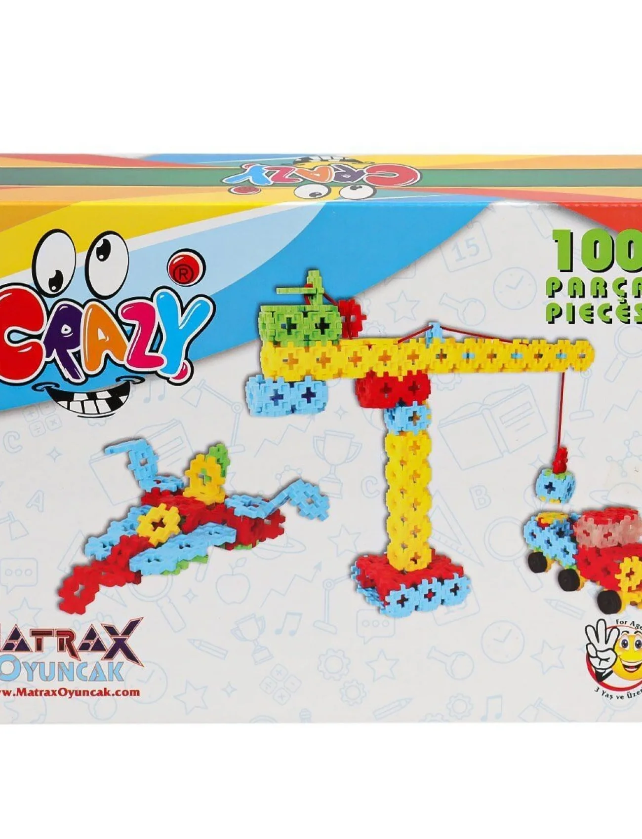 1713 Crazy 100 Parça Blok Seti -Akçiçek Oyuncak