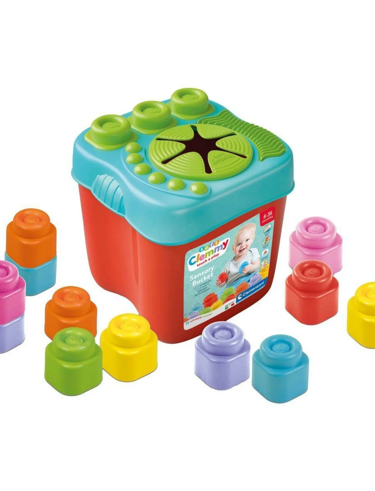 17807 Soft Clemmy - Yumuşak Blok Kovası - 15 parça 6-36 ay