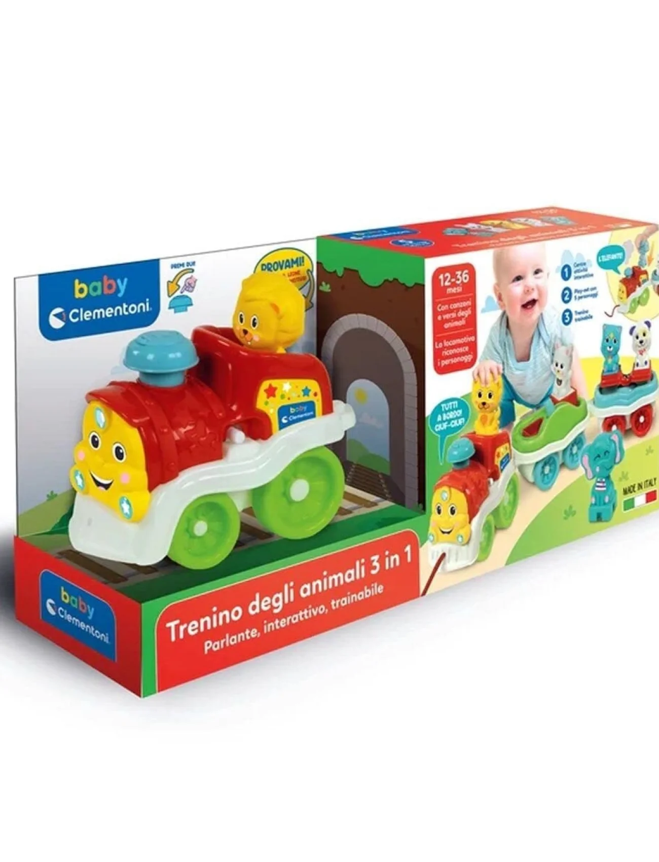 17848 Baby Clementoni - Bebek Hayvanlar Treni +9 ay