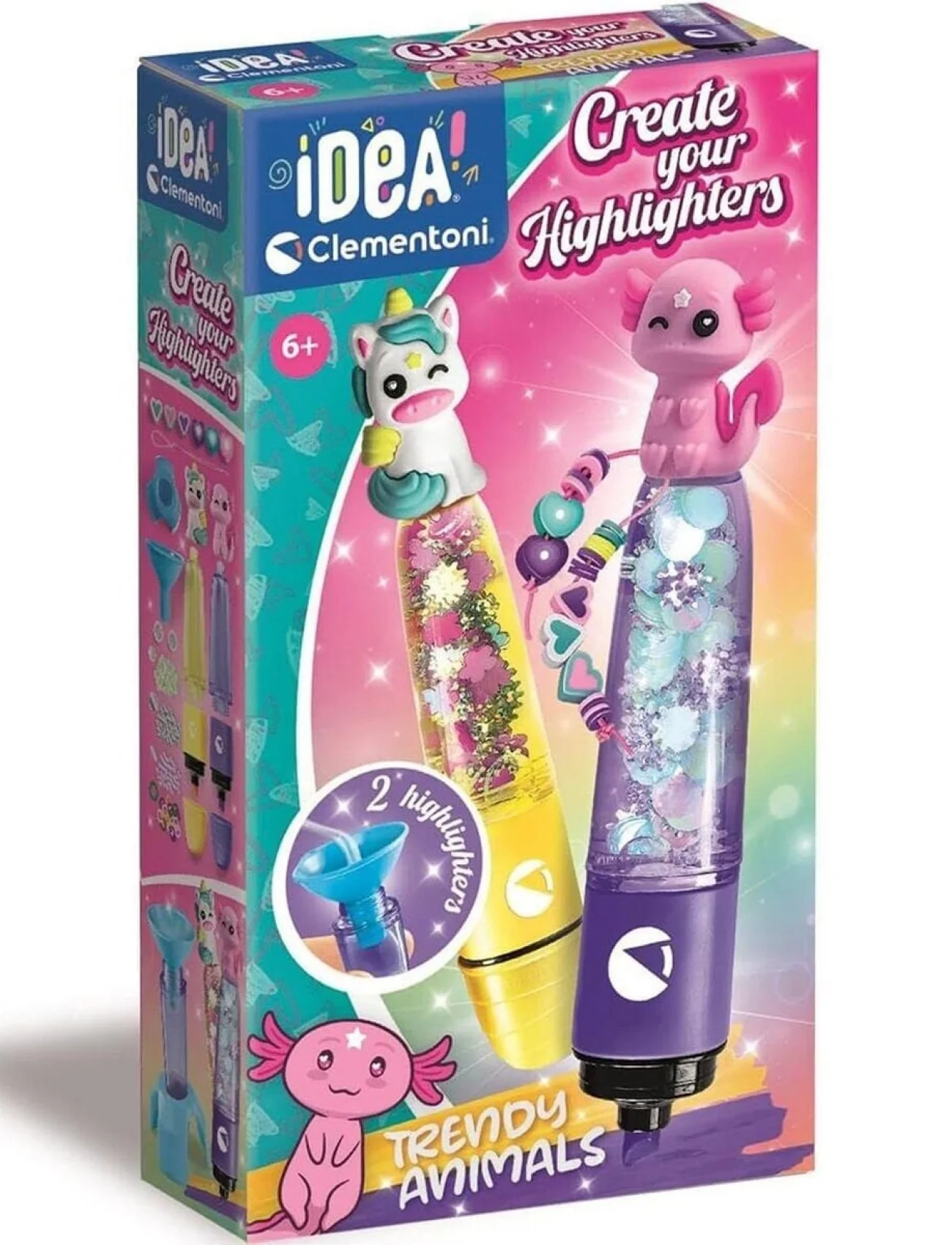 18874 Idea Clemetoni - Fosforlu Kalem Tasarım Seti - Sevimli Hayvanlar