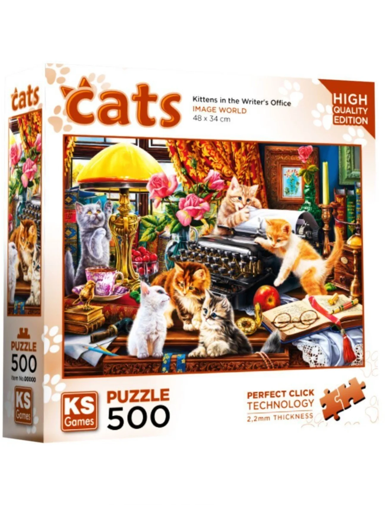 20052 Kittens in the Writer’s Office 500 Parça Puzzle