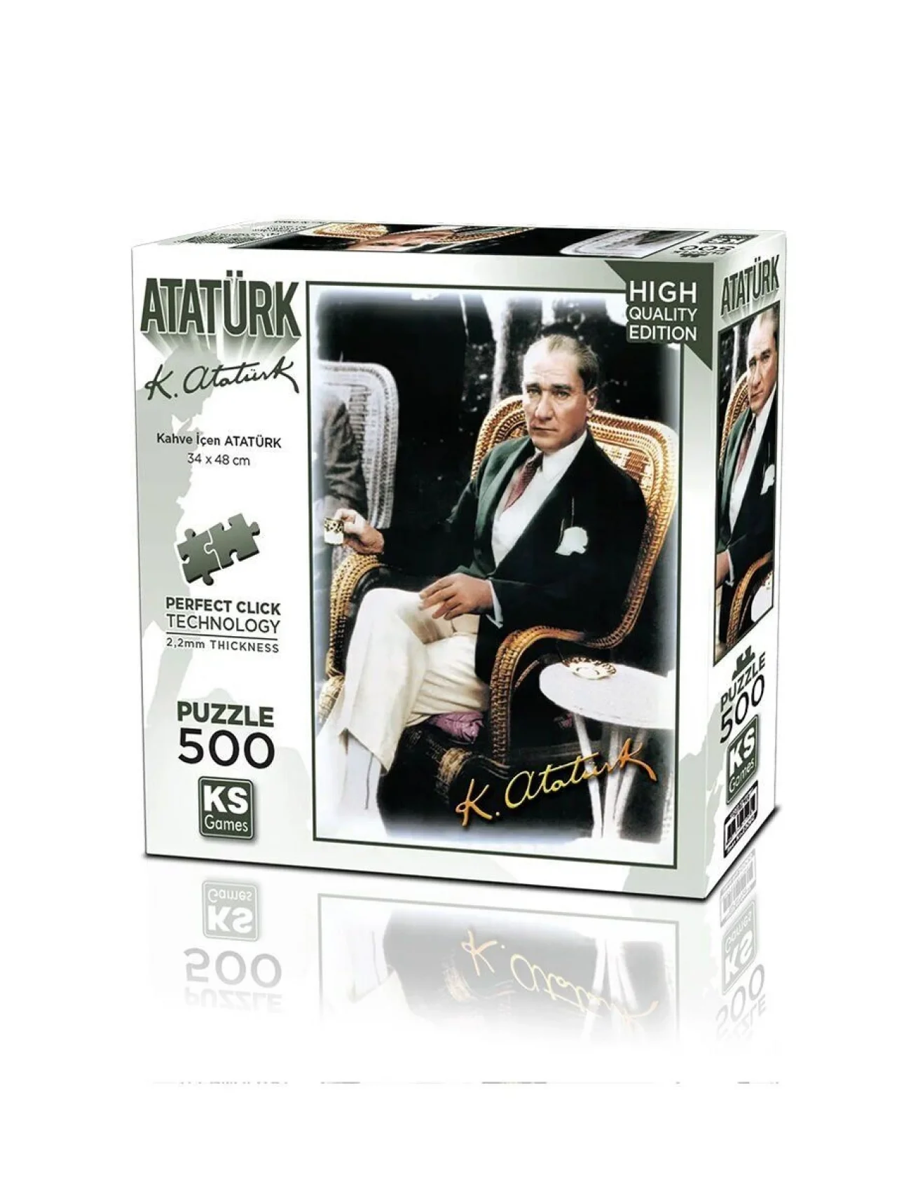 20060 Kahve İçen Atatürk 500 Parça Puzzle -KS Puzzle