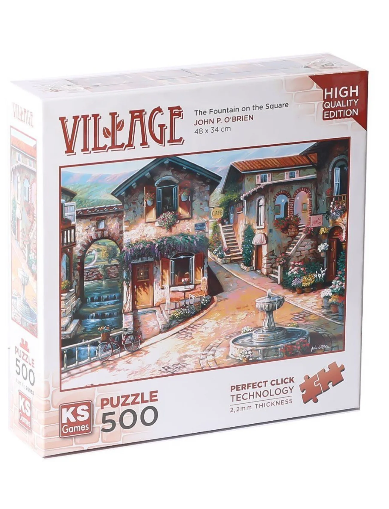 20068 The Fountain On The Square 500 Parça Puzzle