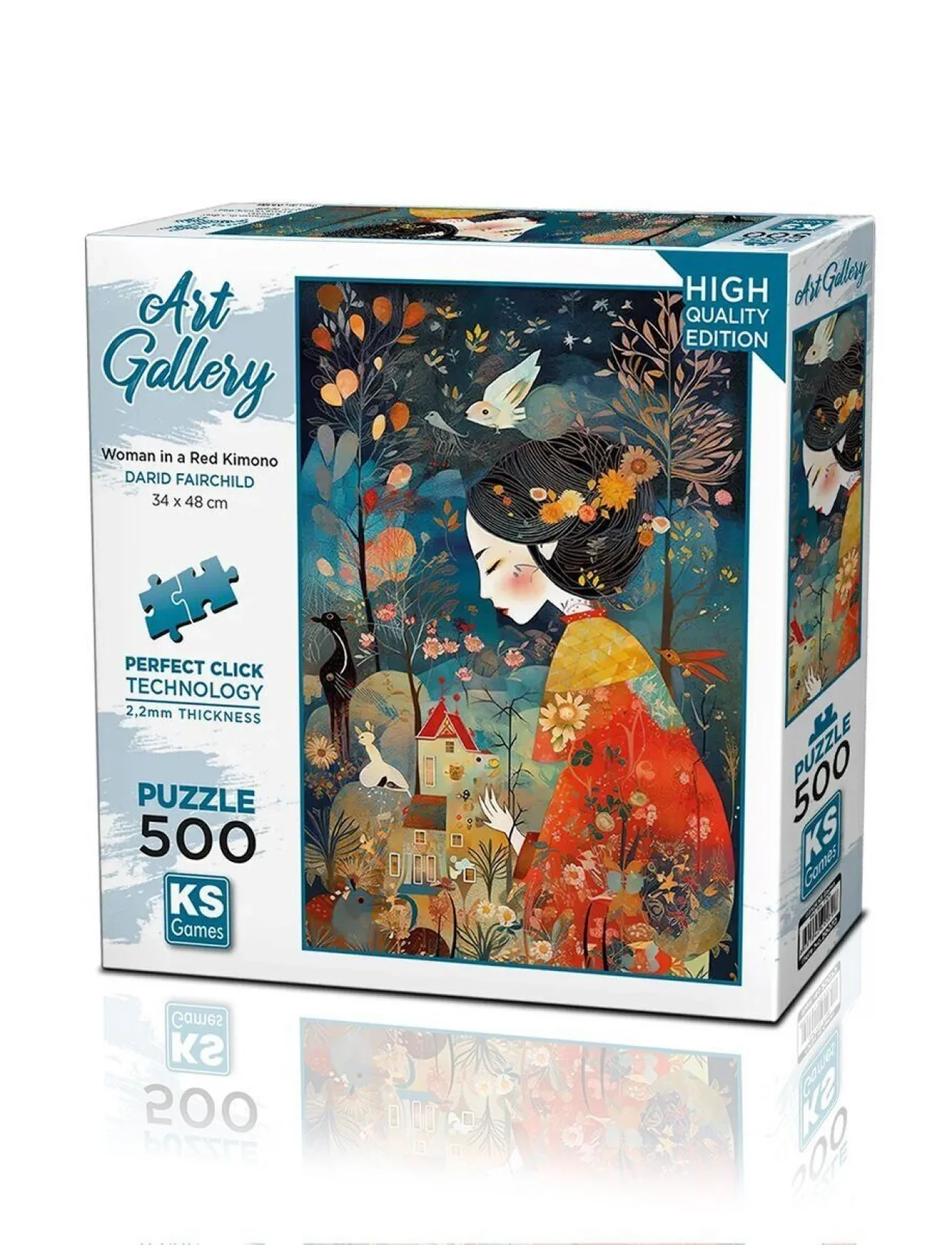 20070 PUZZLE 500 A Woman İn a Red Kimono