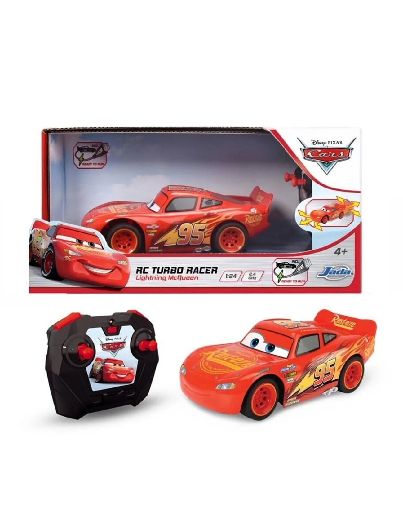 203084038 RC Cars 3 Lightning McQueen Turbo Racer2 channel 2.4 GHz turbo fu
