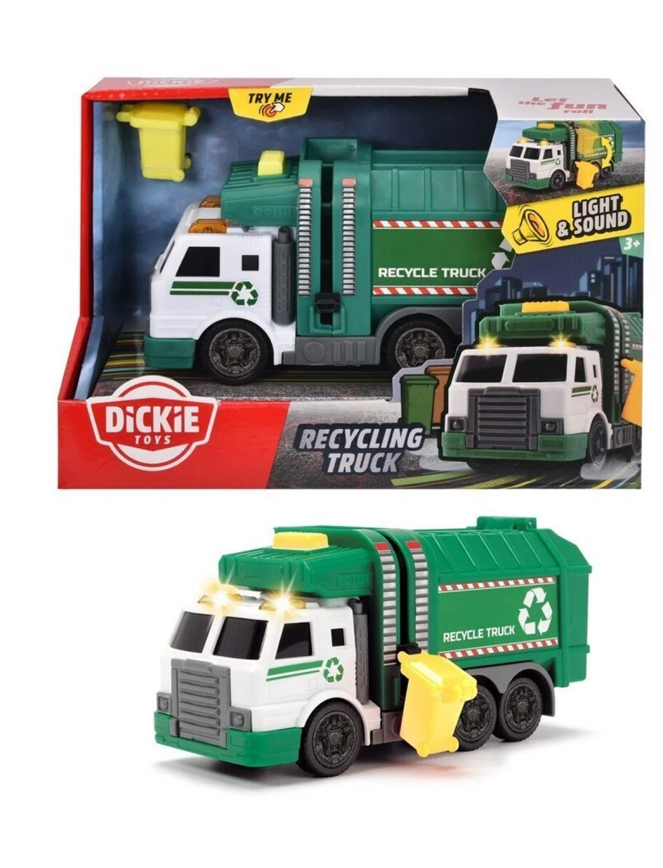 203302018 Dickie, Geri Dönüşüm Kamyonu 15 cm