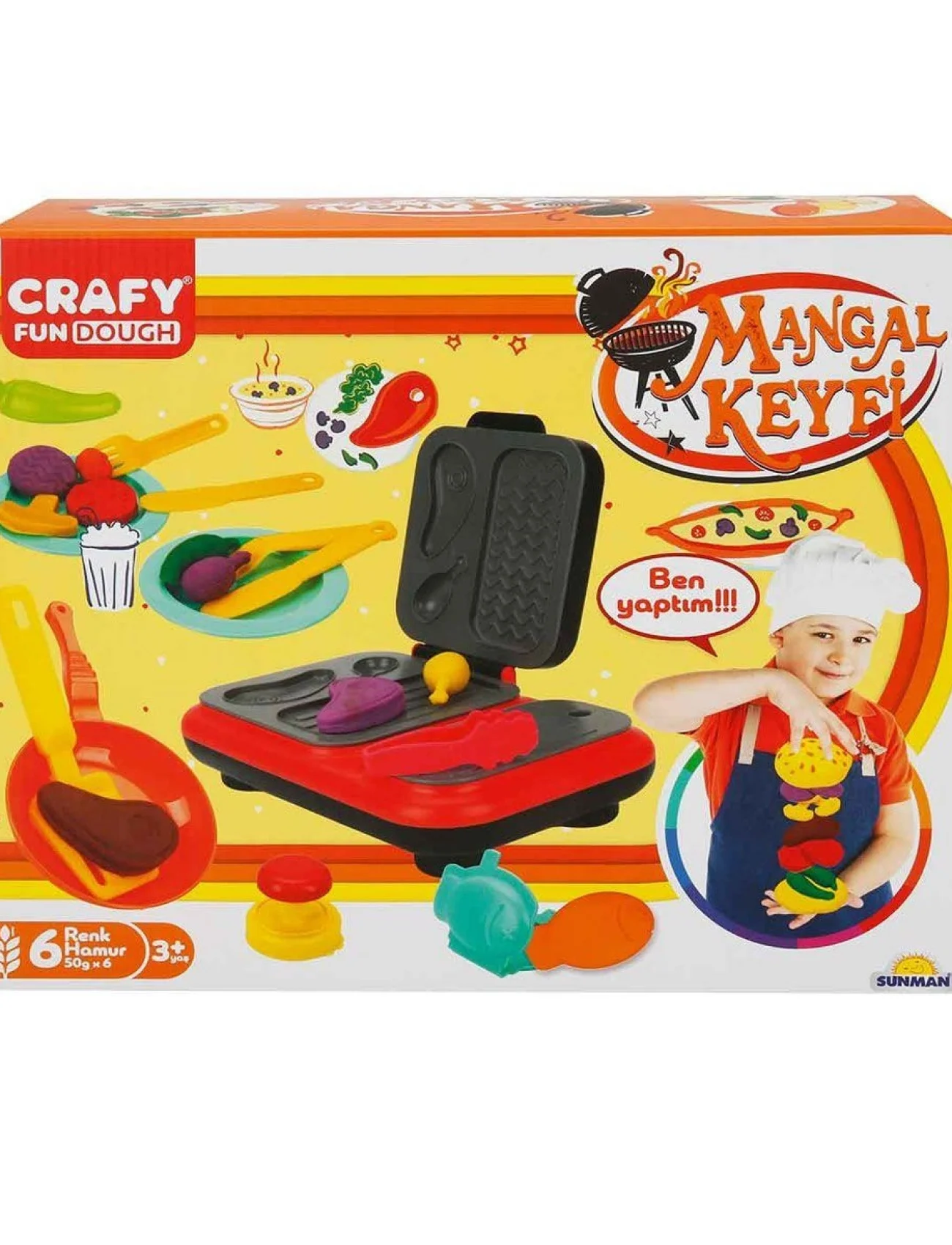 2052 Crafy Mangal Keyfi Oyun Hamuru Seti 300 g 22 Parça