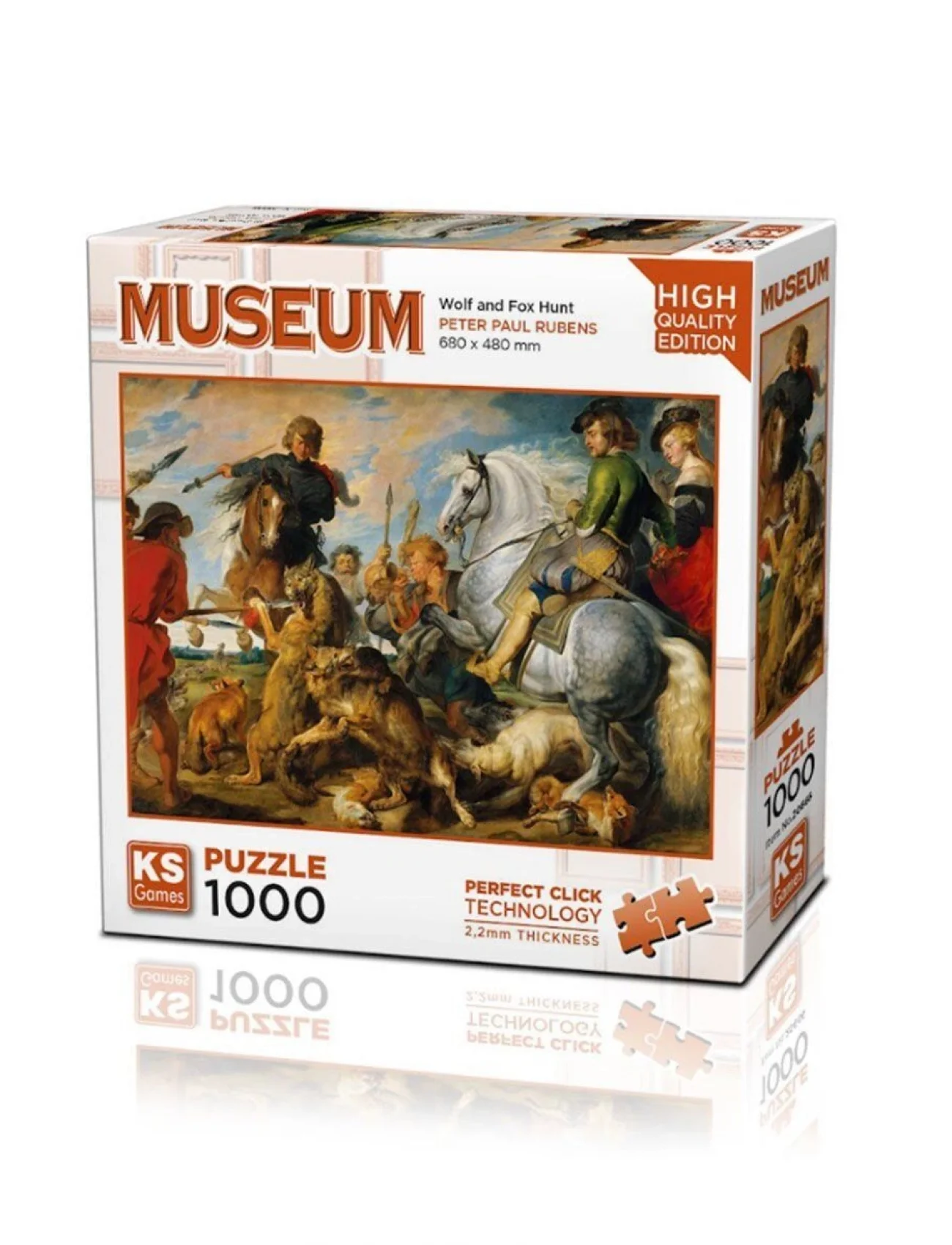 20666 Wolf And Fox Hunt 1000 Parça Puzzle -KS Puzzle