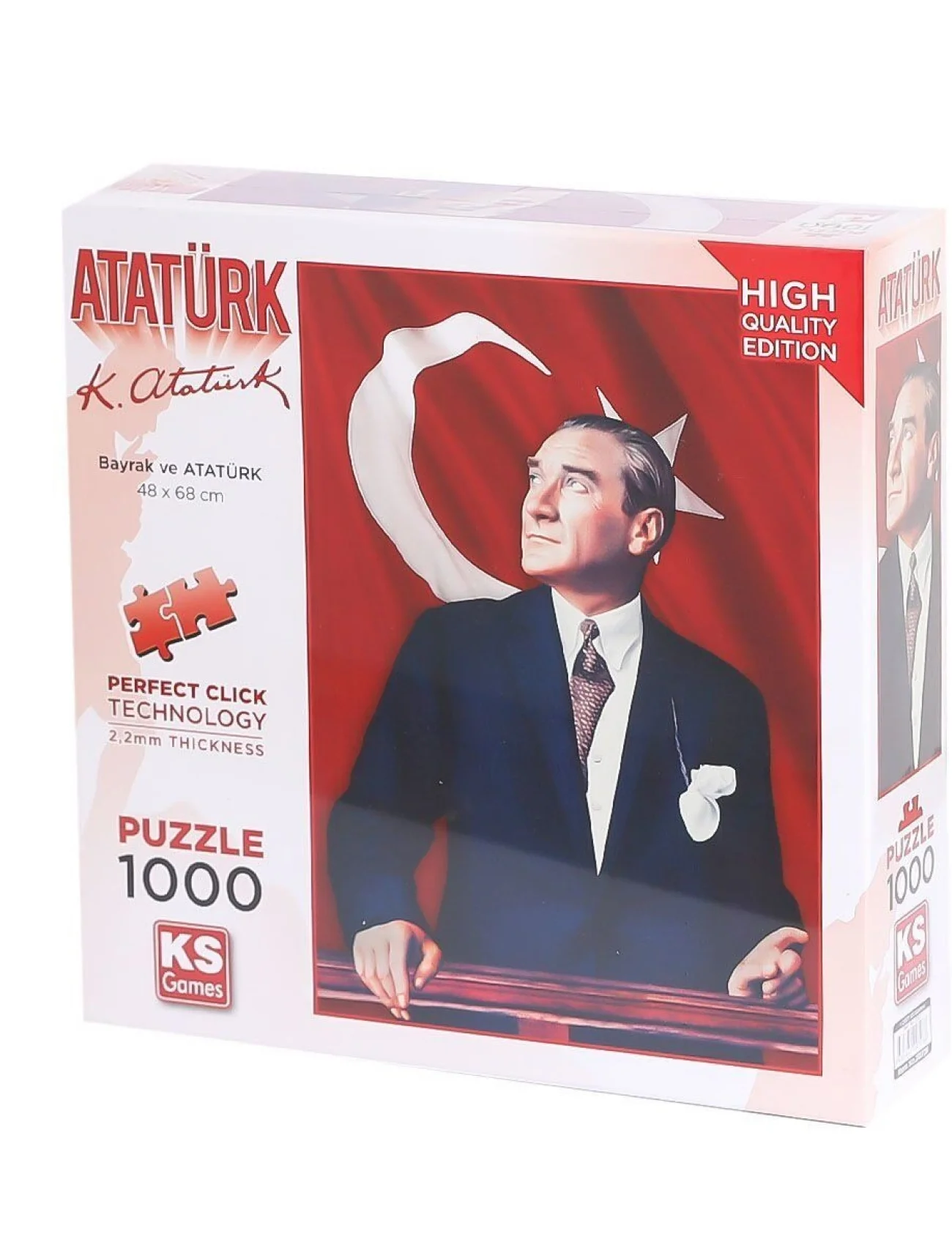 20728 Atatürk ve Türk Bayrağı 1000 Parça Puzzle -KS Puzzle