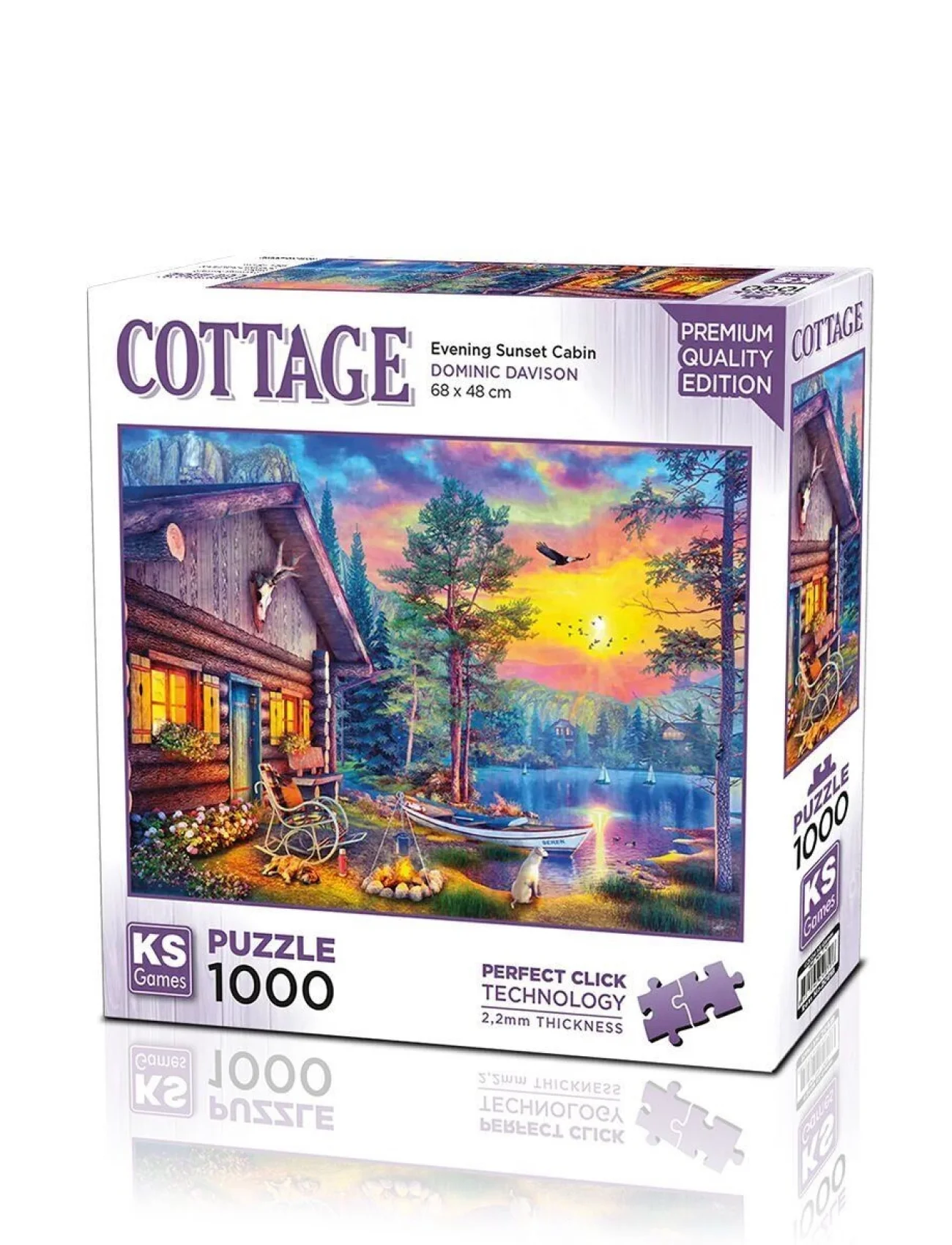 20818 PUZZLE 1000 Evening Sunset Cabin