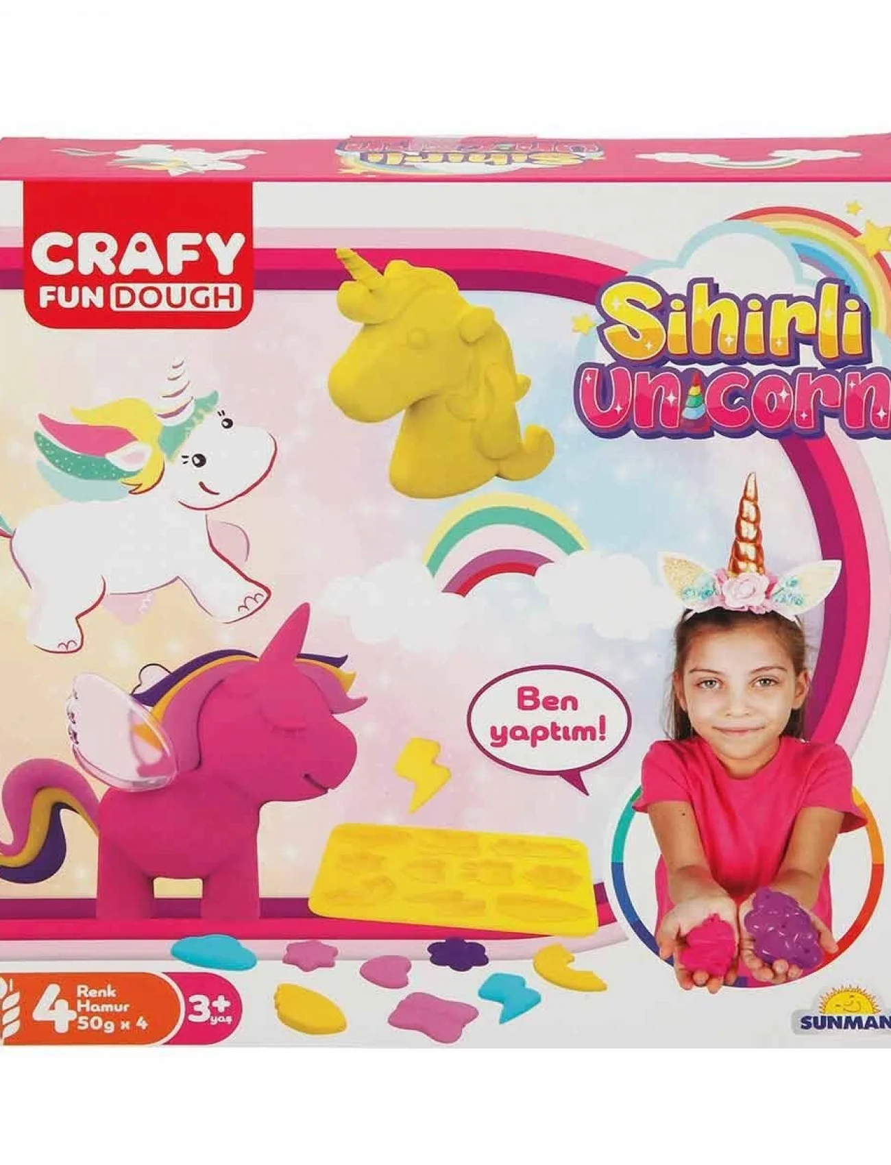 2090 Crafy Sihirli Unicorn Oyun Hamuru Seti -Sunman
