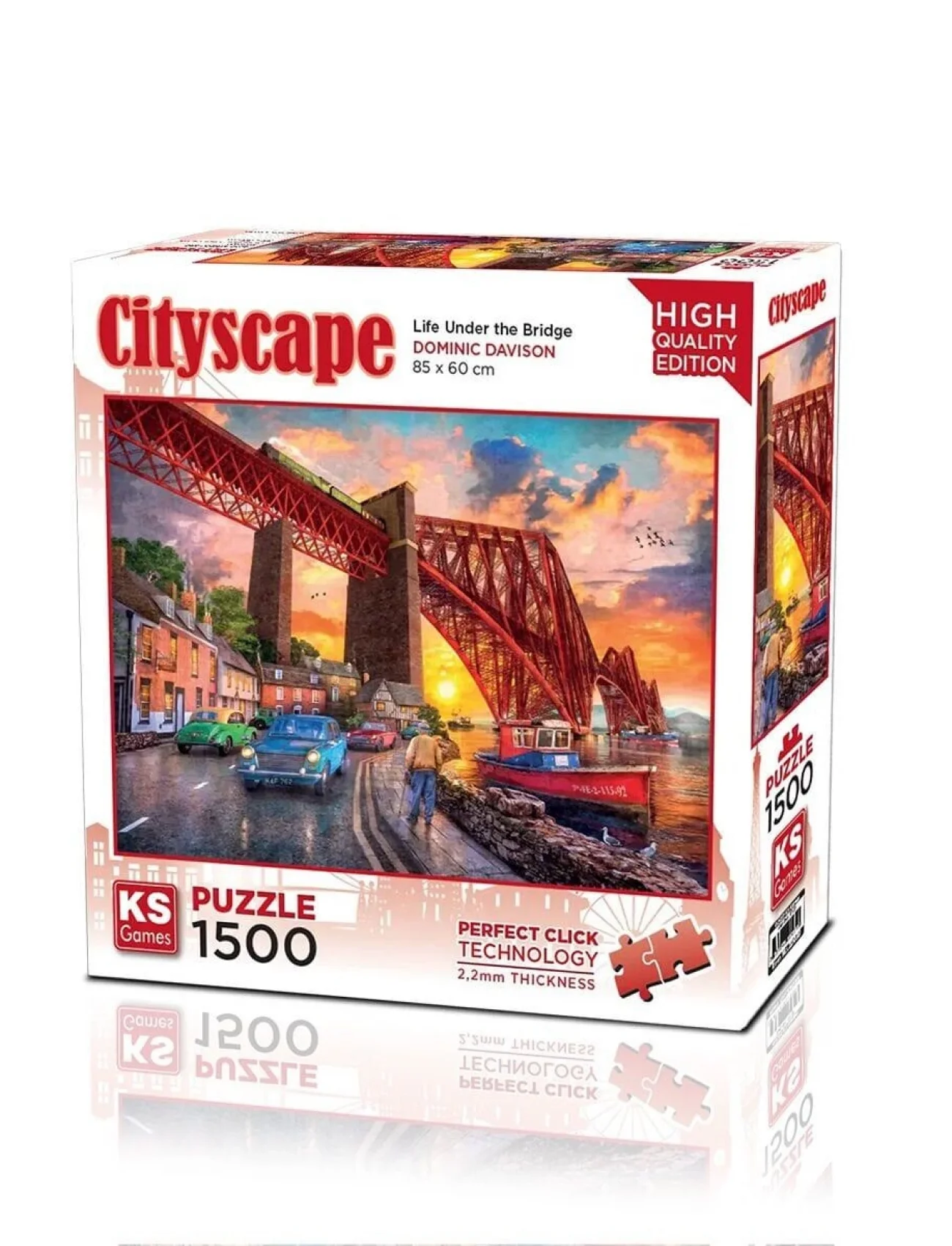 22039 PUZZLE 1500 FORTH BRİDGE AT SUNSET LİFE UNDER THE BRİDGE