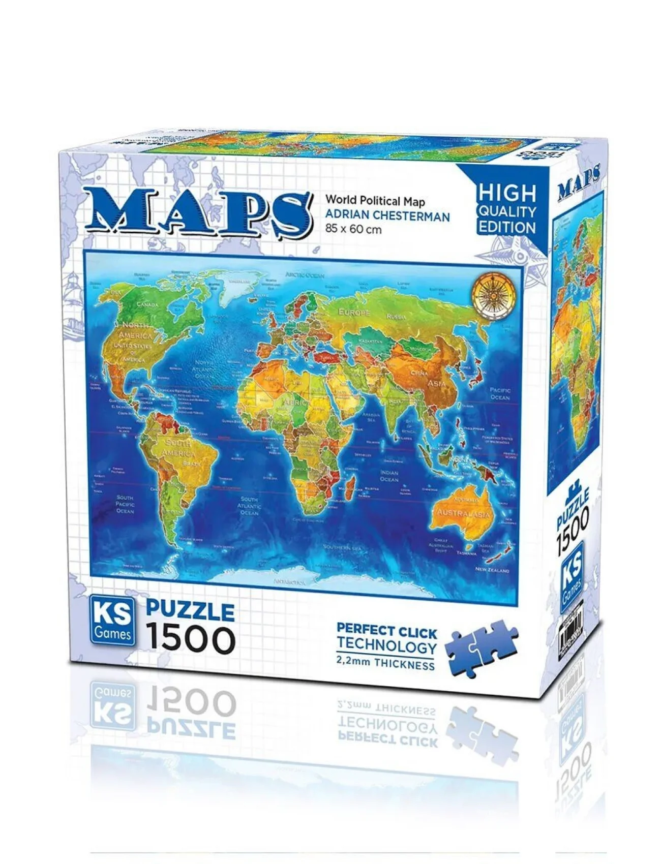22043 PUZZLE 1500 World Political Map