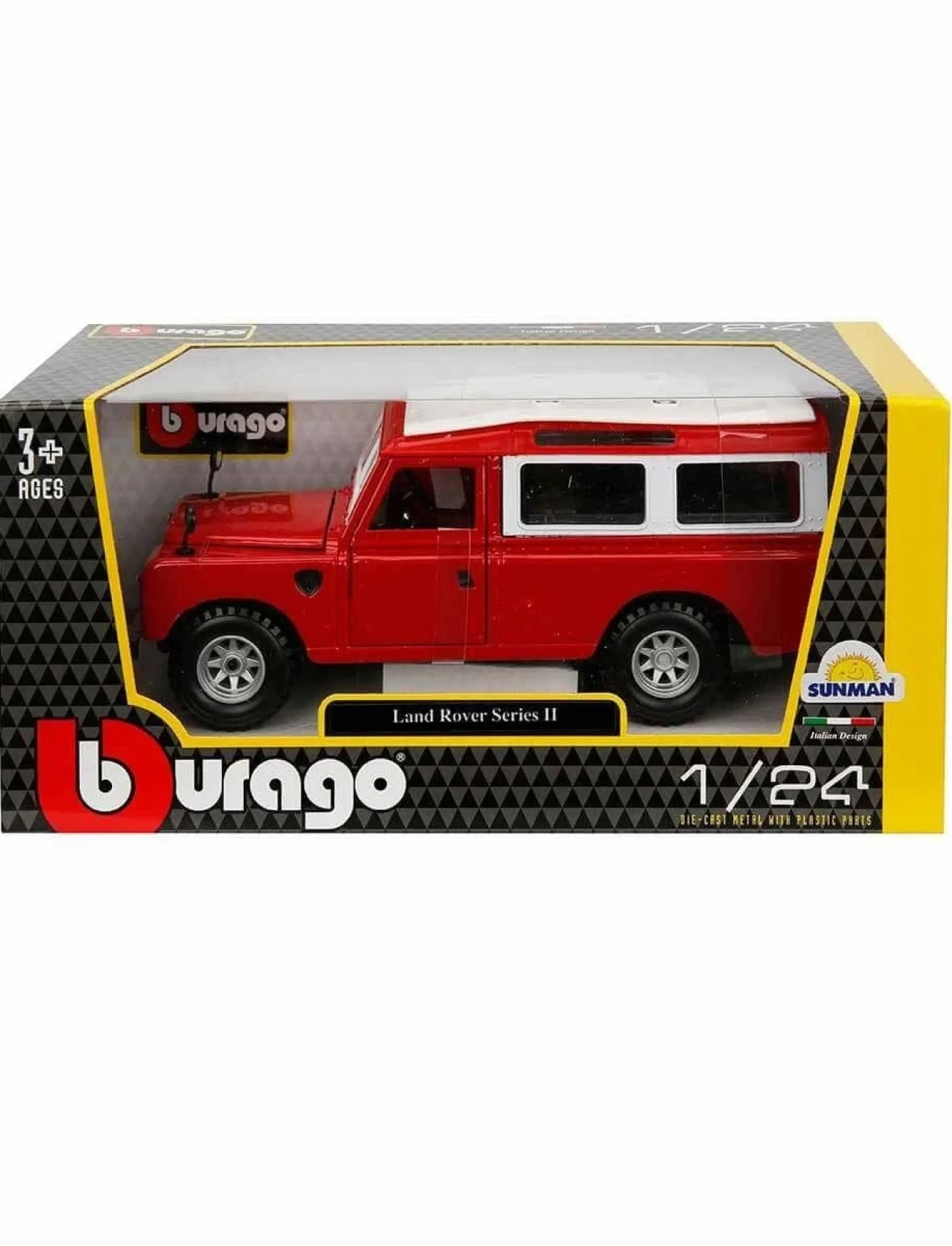 22063 Land Rover Series II Model Araba 1:24 Kırmızı -Sunman