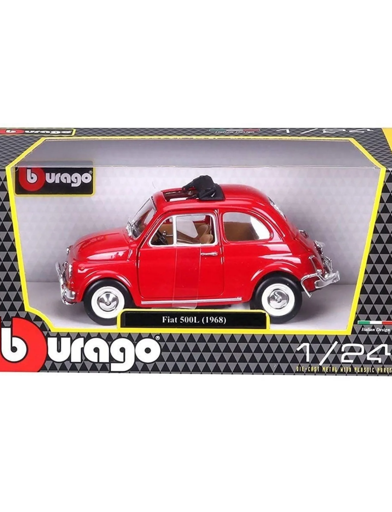 22099 Burago Fiat 500L 168 Kırmızı 1:24 -Sunman