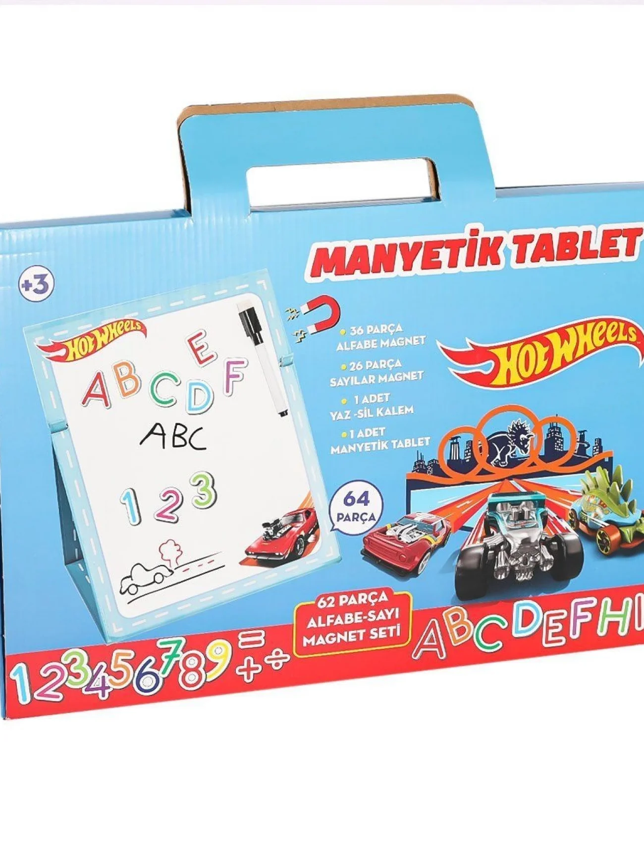 2236 HOT WHEELS MANYETİK TABLET 62 PARÇA MANYETİKLİ