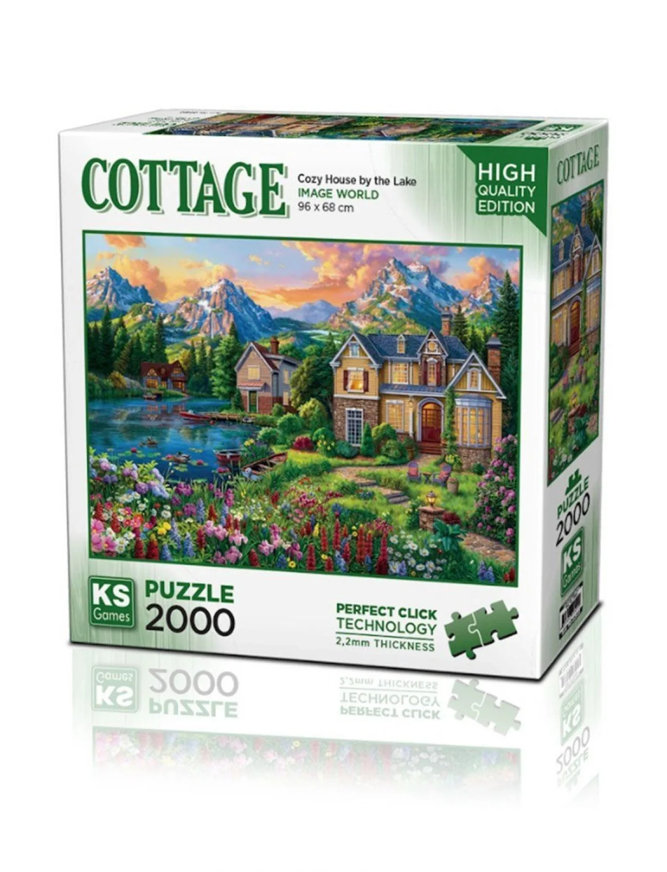 22522 Cozy House By The Lake 2000 Parça Puzzle -KS Puzzle