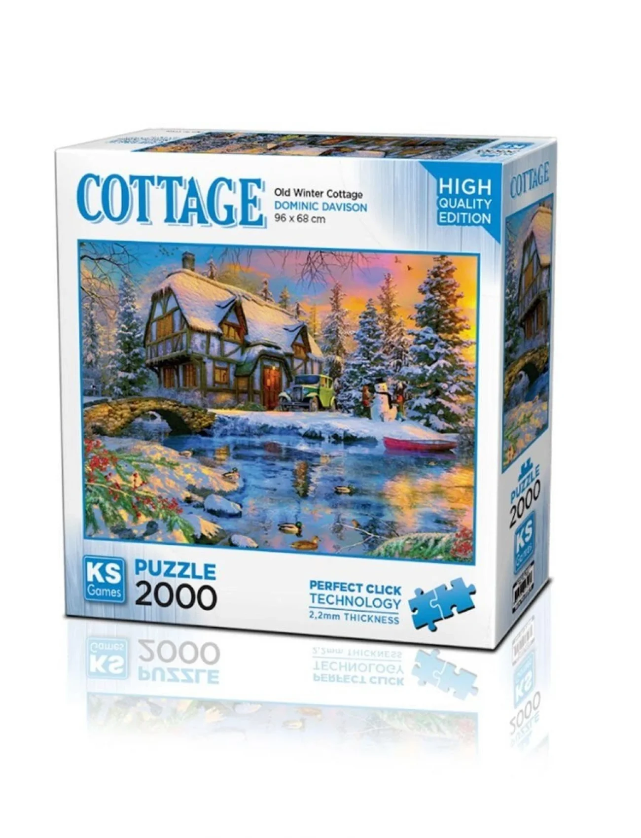 22526 Old Winter Cottage 2000 Parça Puzzle -KS Puzzle