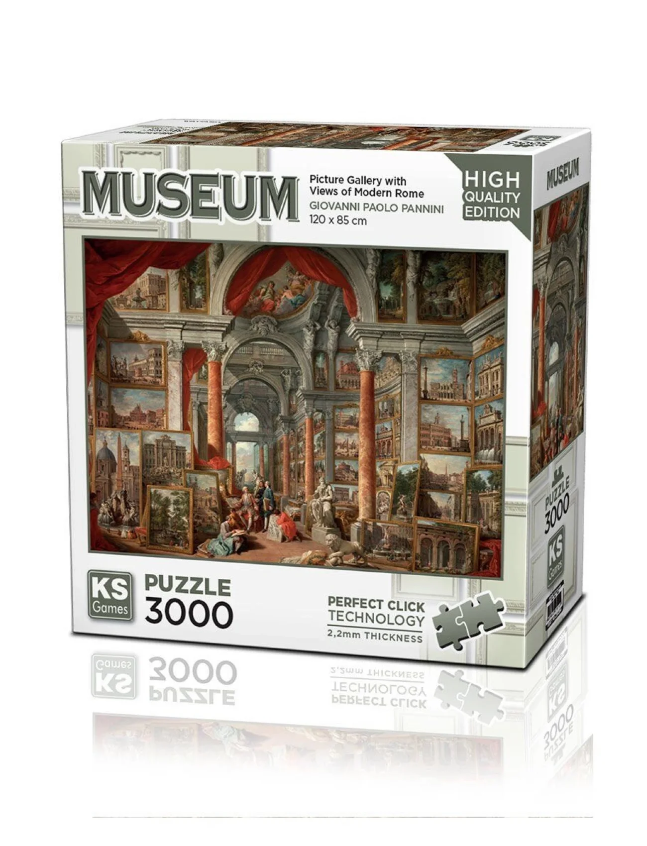 23014 Picture Gallery With Views Of Modern Rome 3000 Parça Puzzle -KS Puzzle