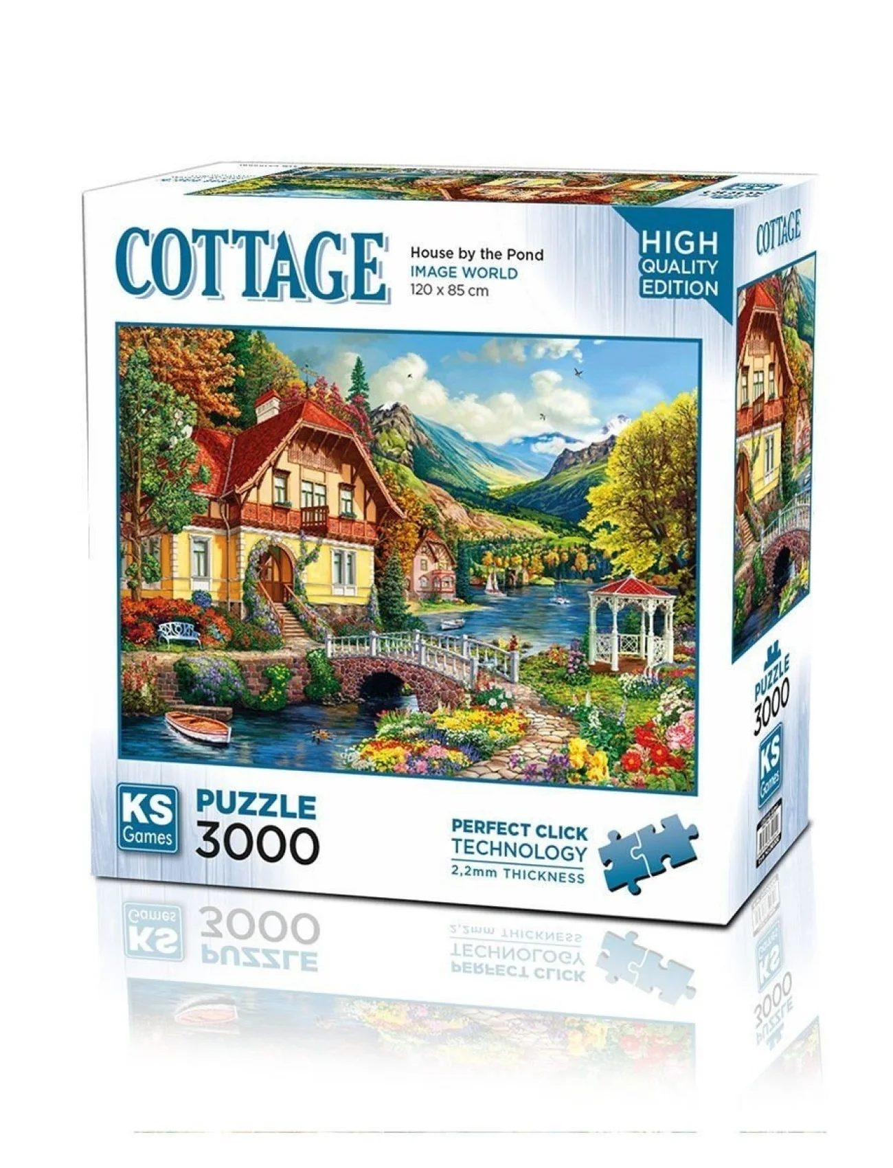 23015 House By The Pond 3000 Parça Puzzle -KS Puzzle