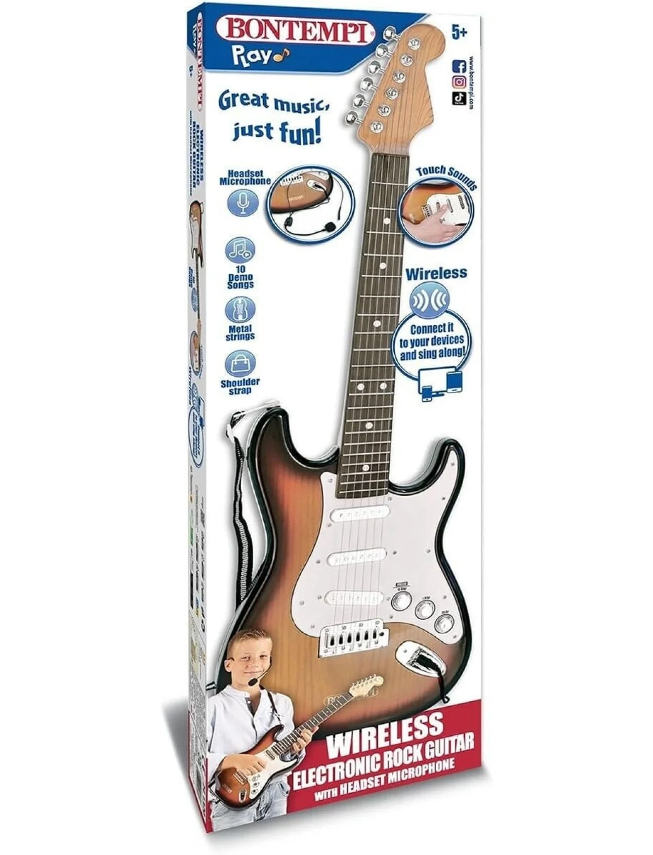 24234 SUN-BNT-GİTAR WIRELESS ELEKTRONİK ROCK METAL TELLİ TUŞLU BO