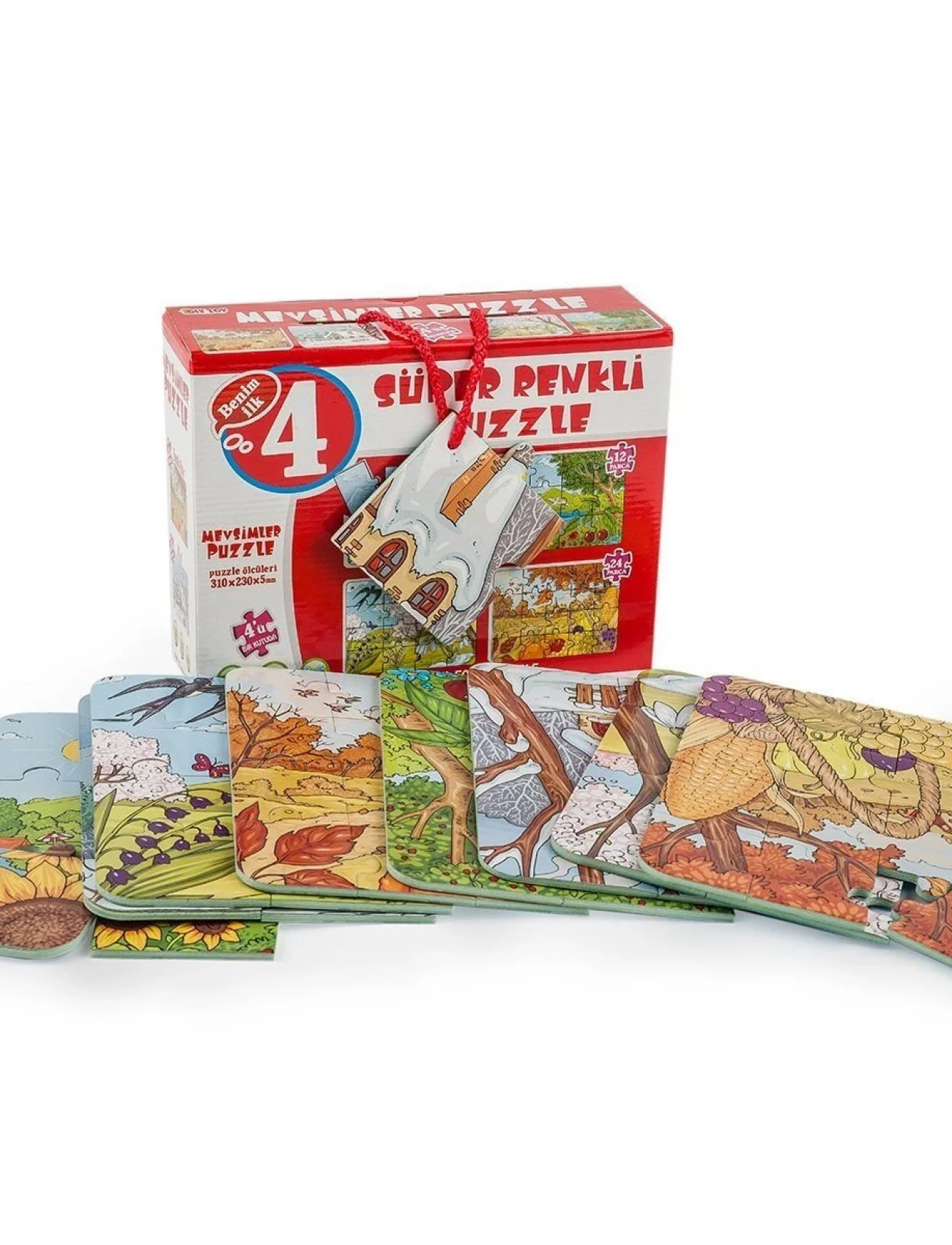 2488  MEVSİMLER SÜPER RENKLİ PUZZLE 4LÜ